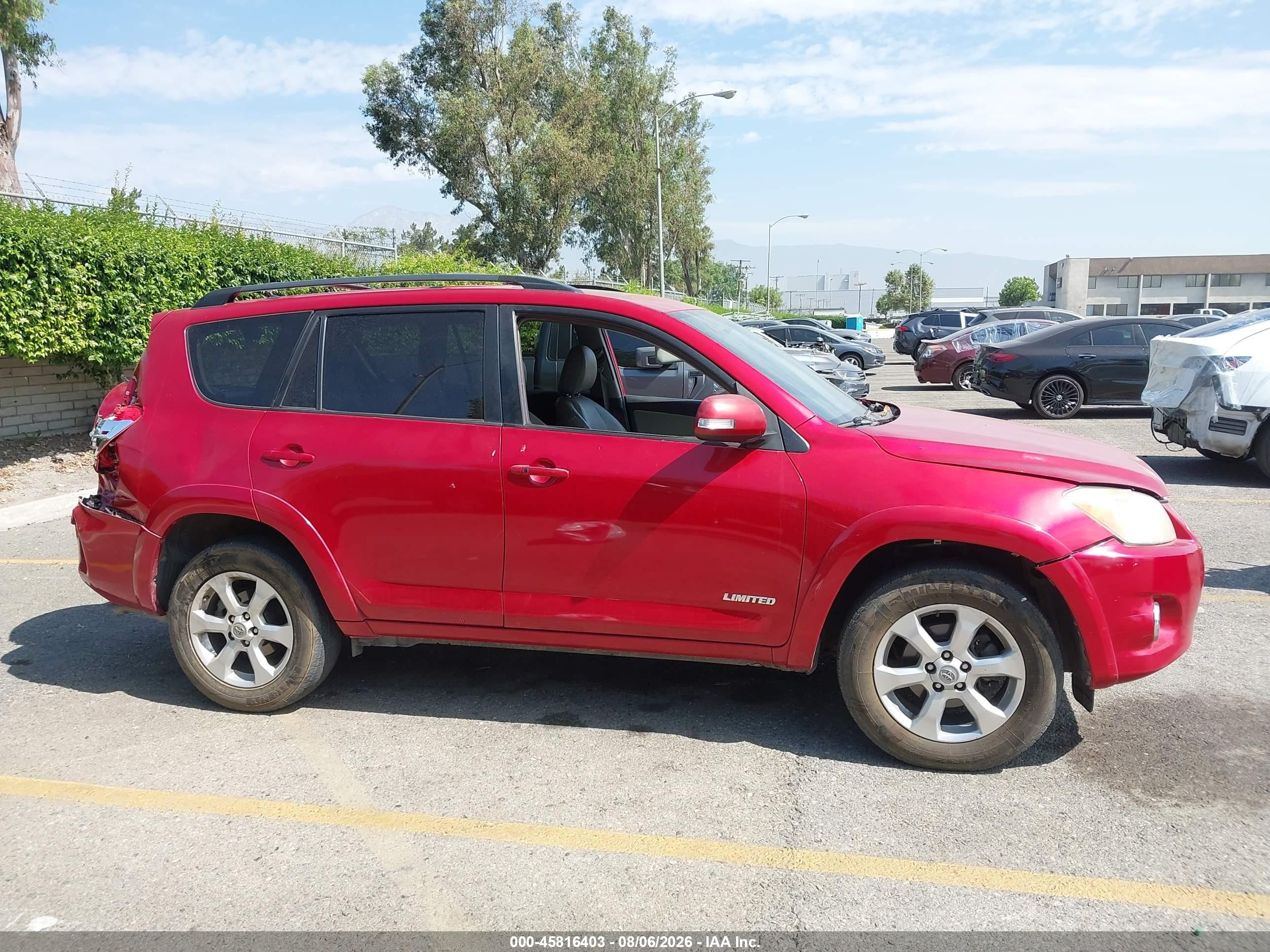 2010 Toyota Rav4 Limited V6 Красный vin: 2T3YK4DVXAW004628