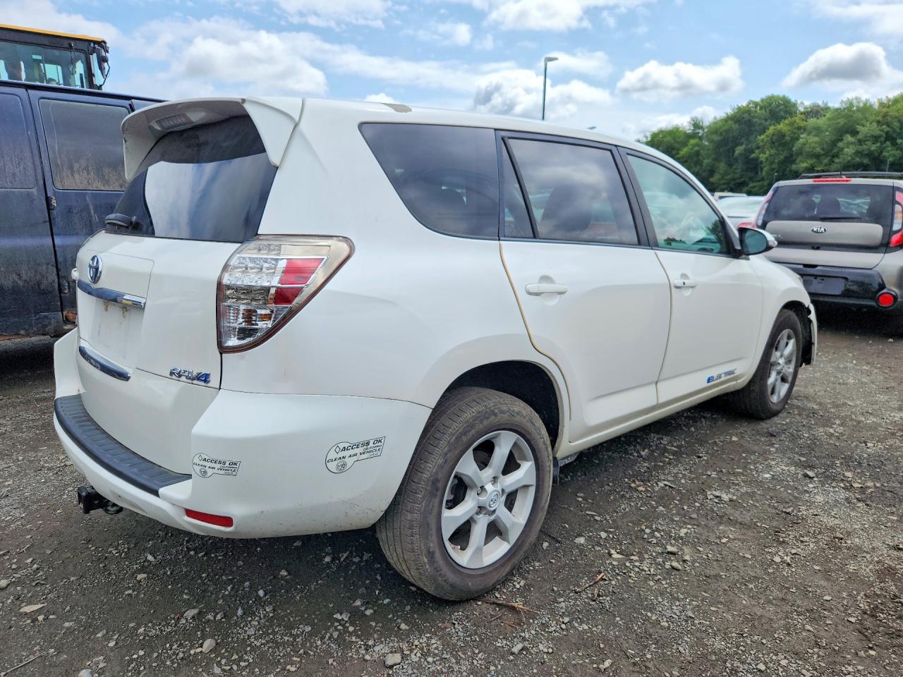 2014 Toyota Rav4 Ev Base White vin: 2T3YL4DV0EW003068