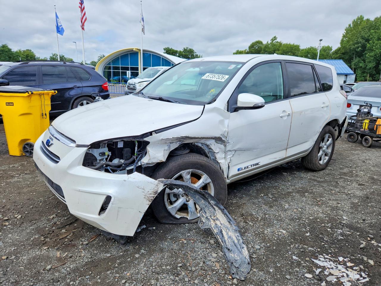 2014 Toyota Rav4 Ev Base White vin: 2T3YL4DV0EW003068