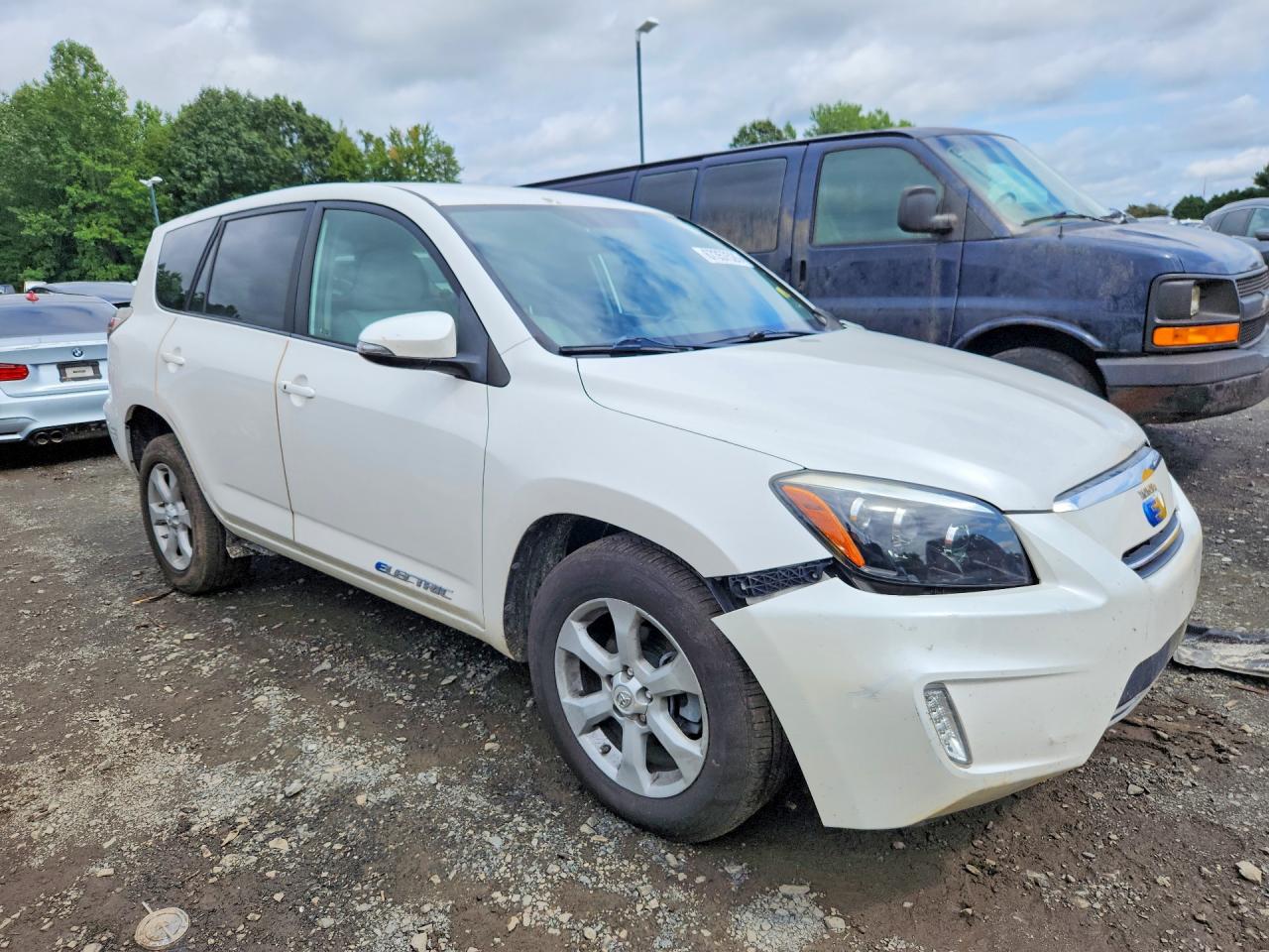 2014 Toyota Rav4 Ev Base White vin: 2T3YL4DV0EW003068