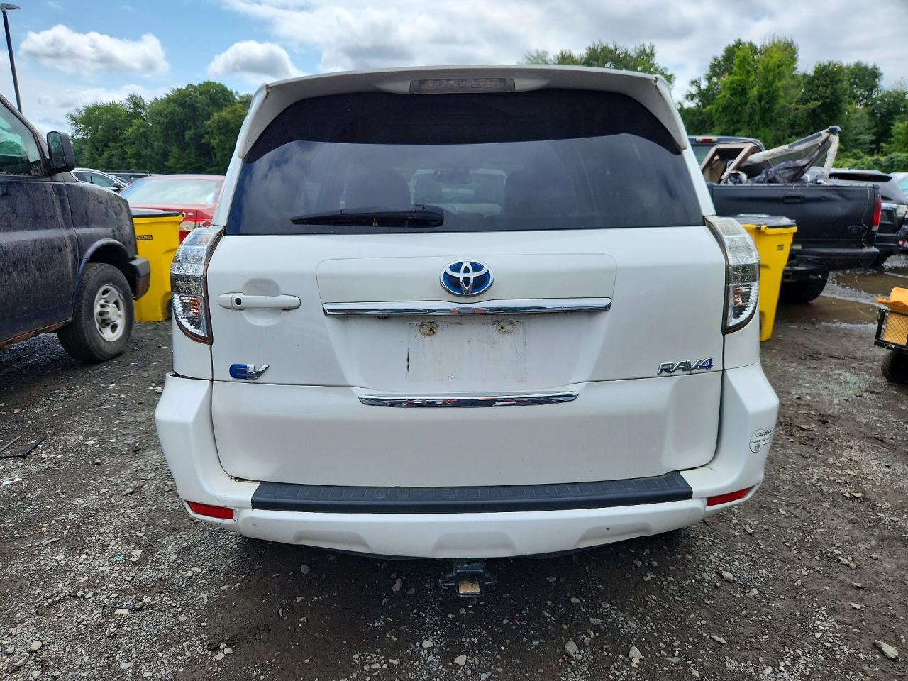 2014 Toyota Rav4 Ev Base White vin: 2T3YL4DV0EW003068