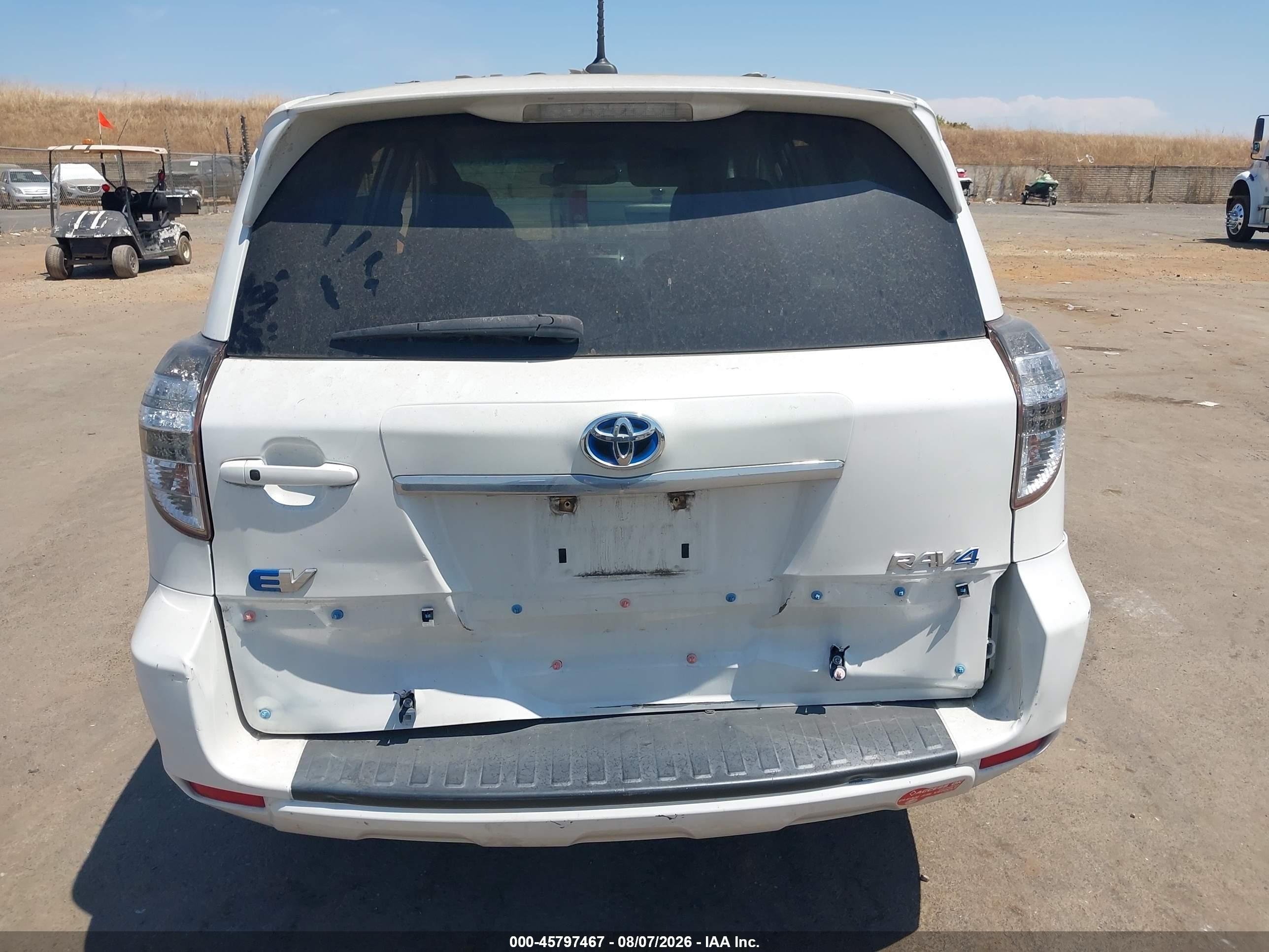2014 Toyota Rav4 Ev   White vin: 2T3YL4DV1EW002351