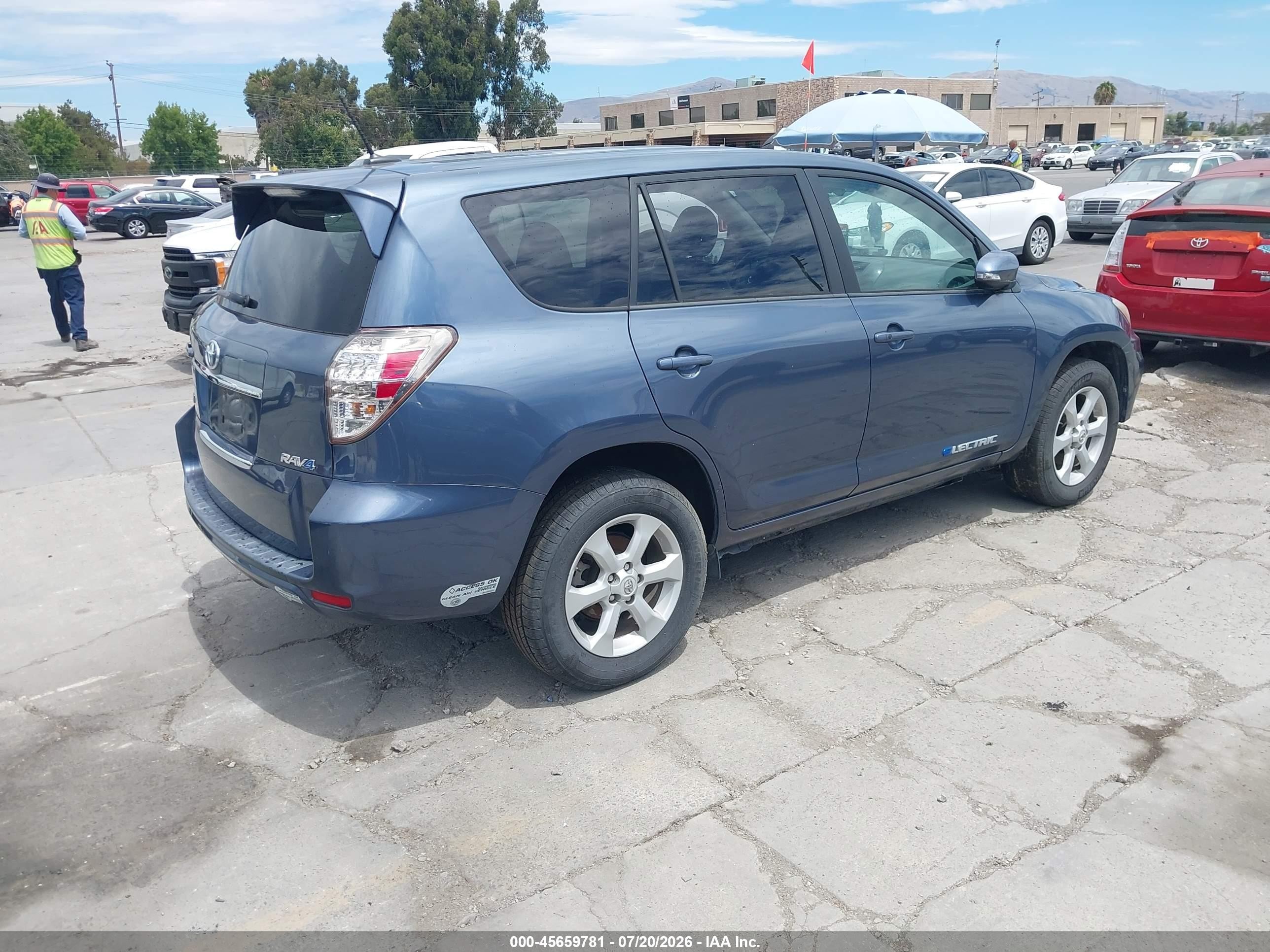 2014 Toyota Rav4 Ev Blue vin: 2T3YL4DV1EW002818