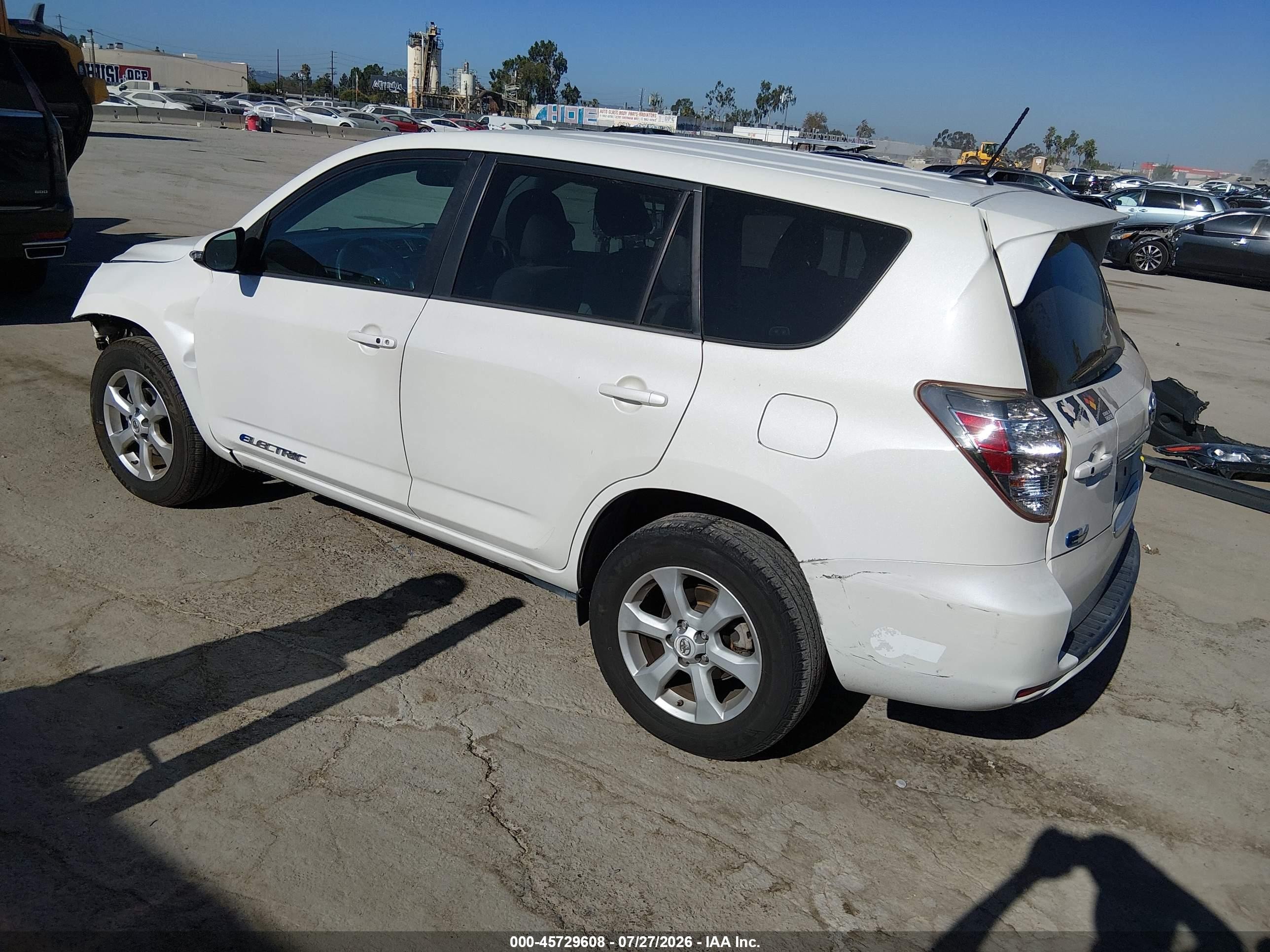 2012 Toyota Rav4 Ev White vin: 2T3YL4DV4CW001224