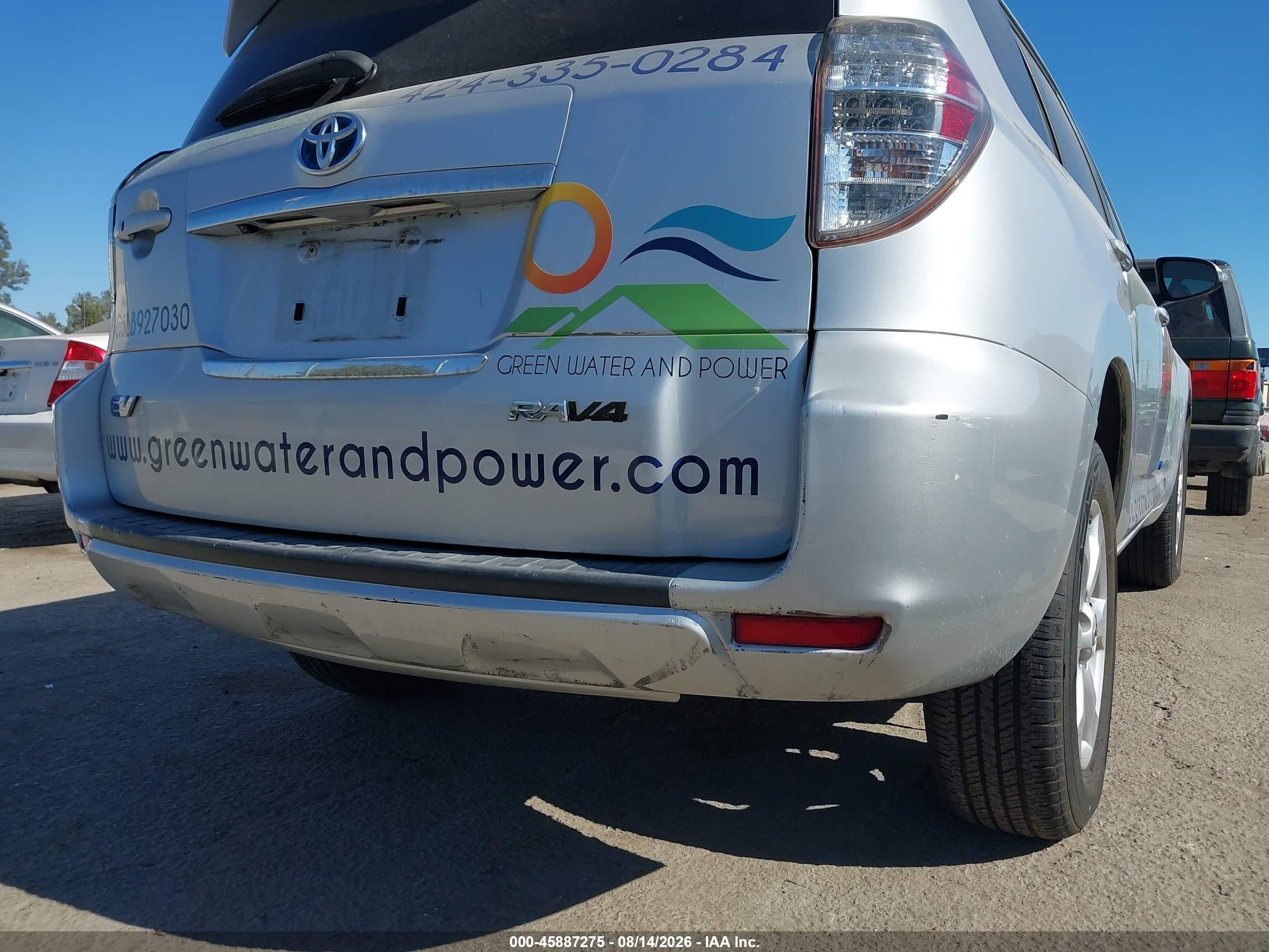2013 Toyota Rav4 Ev   Silver vin: 2T3YL4DV5DW001623