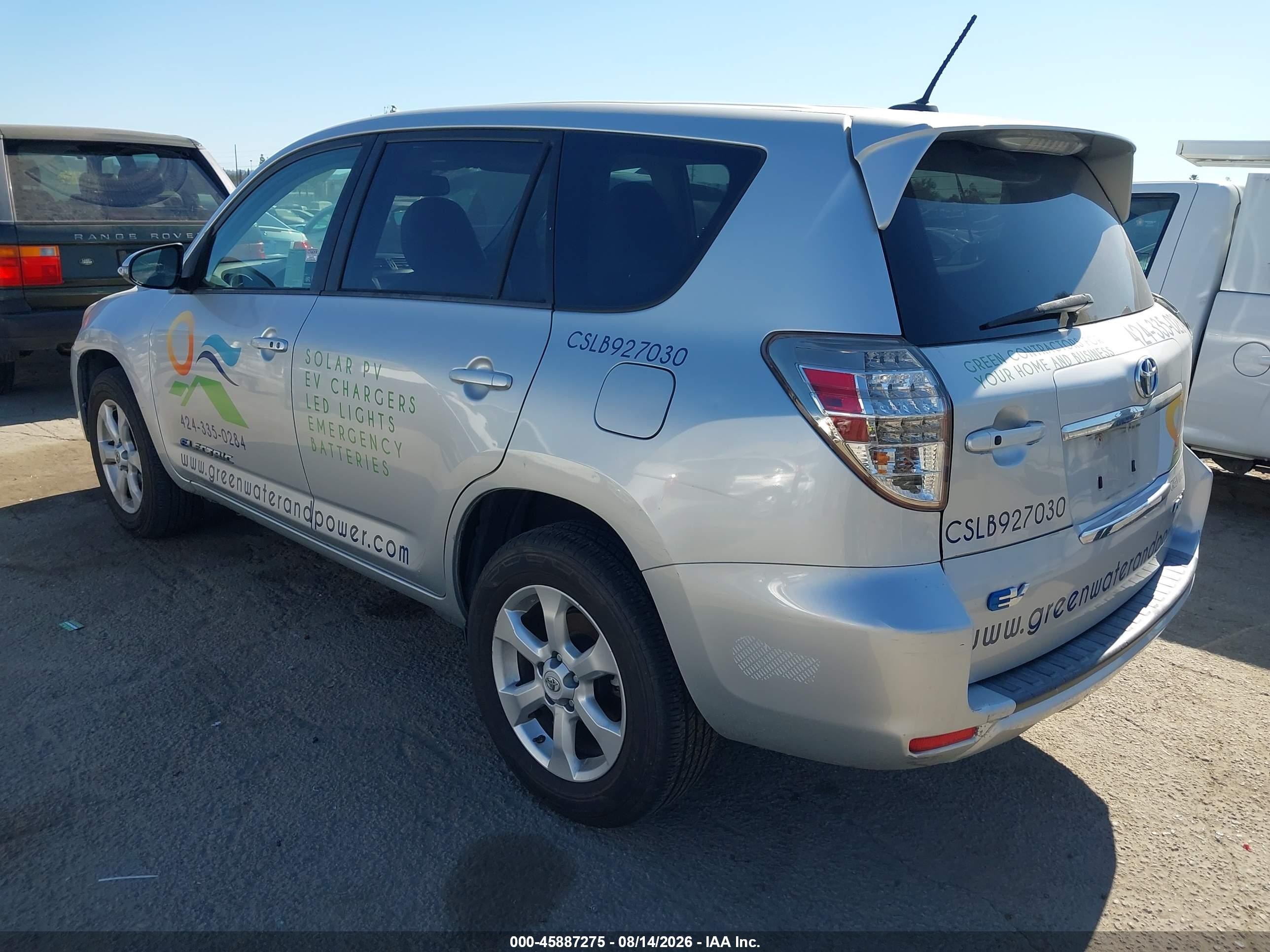 2013 Toyota Rav4 Ev   Silver vin: 2T3YL4DV5DW001623