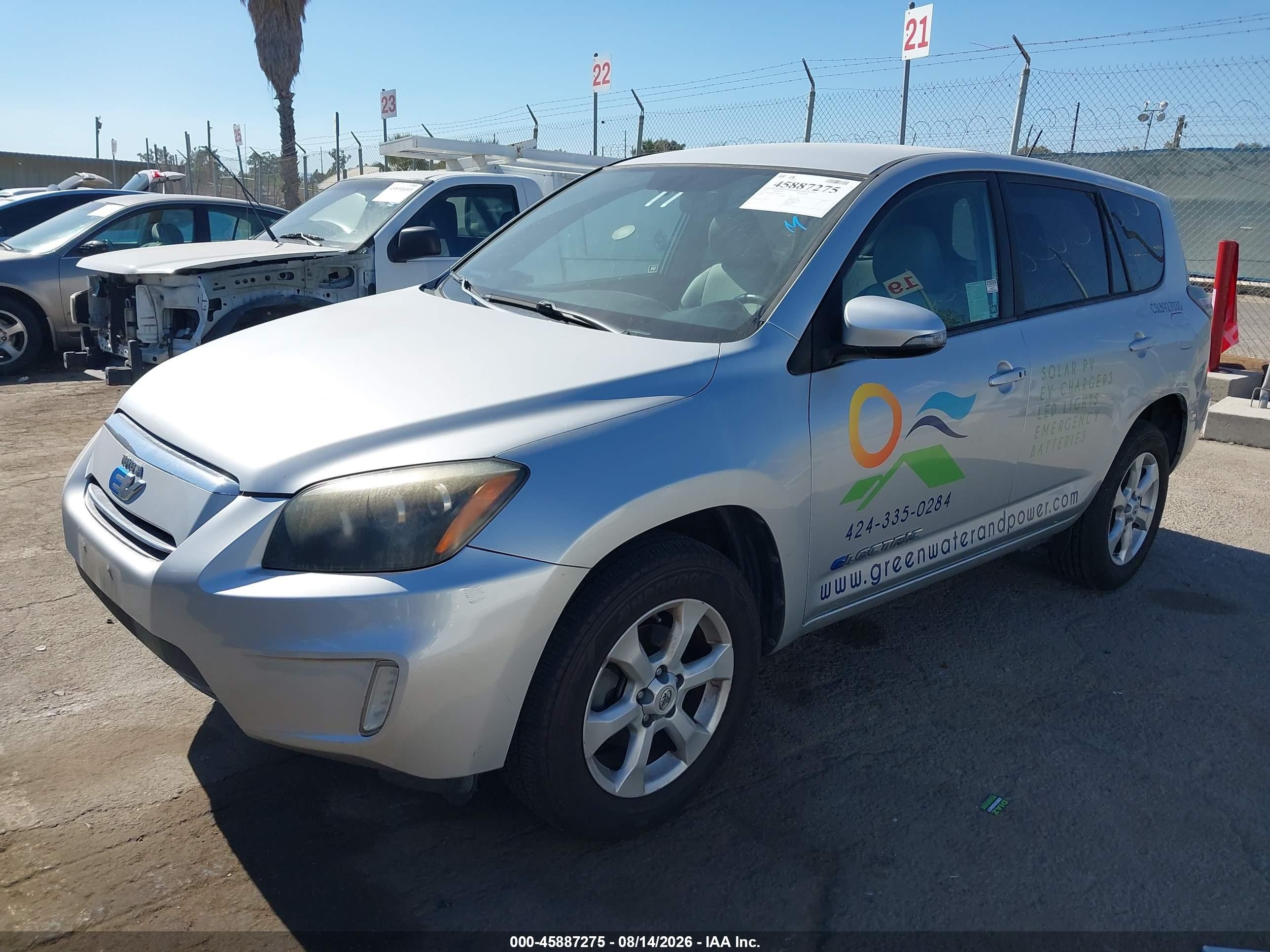 2013 Toyota Rav4 Ev   Silver vin: 2T3YL4DV5DW001623