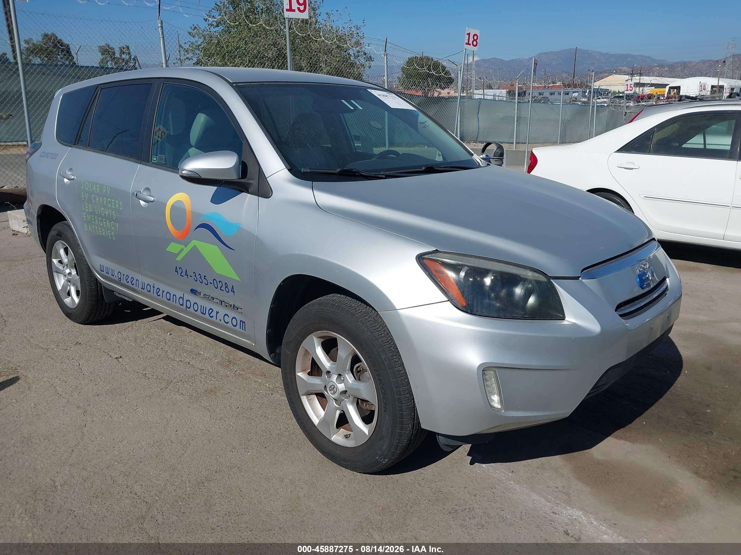 2013 Toyota Rav4 Ev   Silver vin: 2T3YL4DV5DW001623