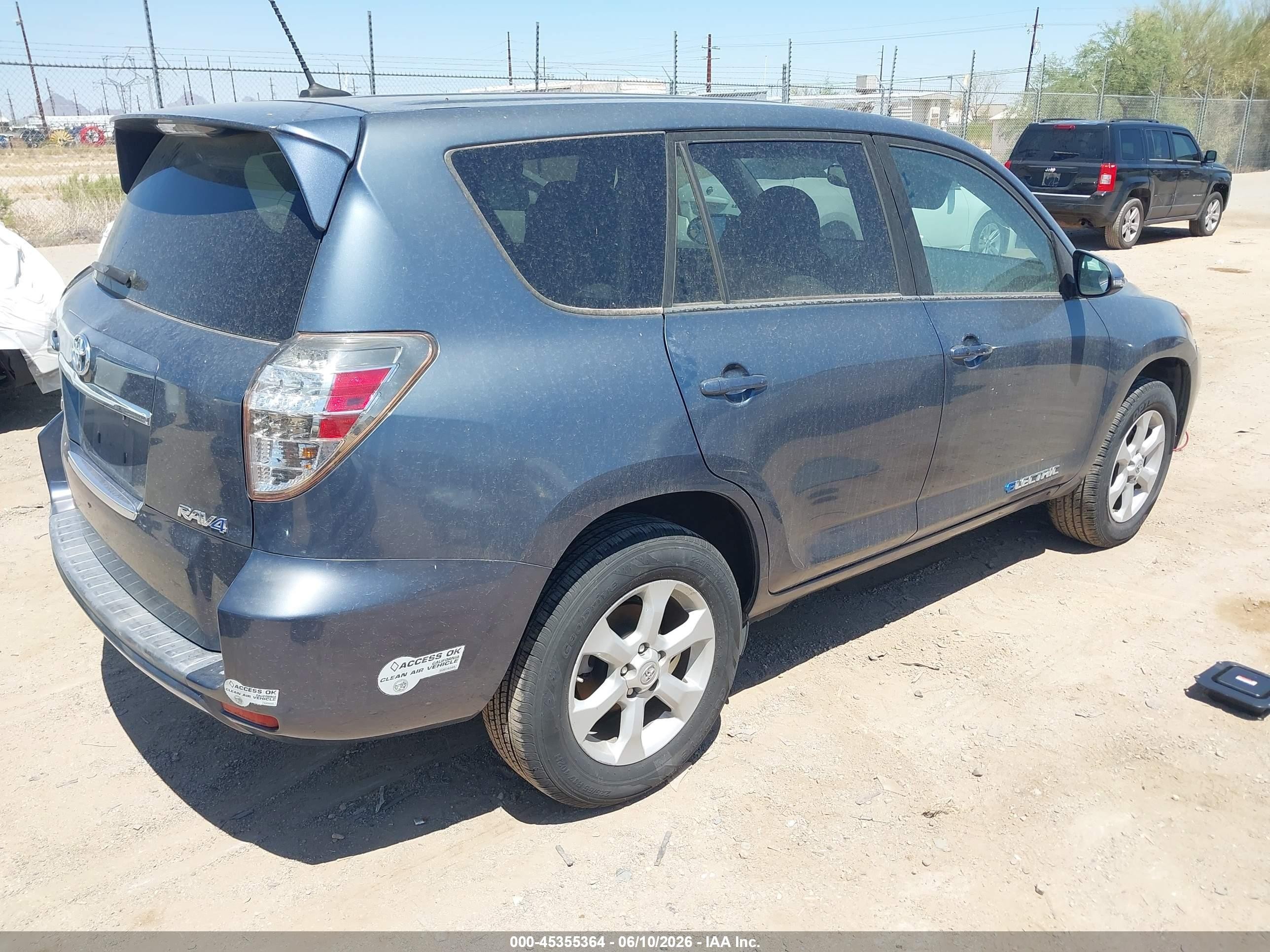 2014 Toyota Rav4 Ev   Blue vin: 2T3YL4DV5EW002398