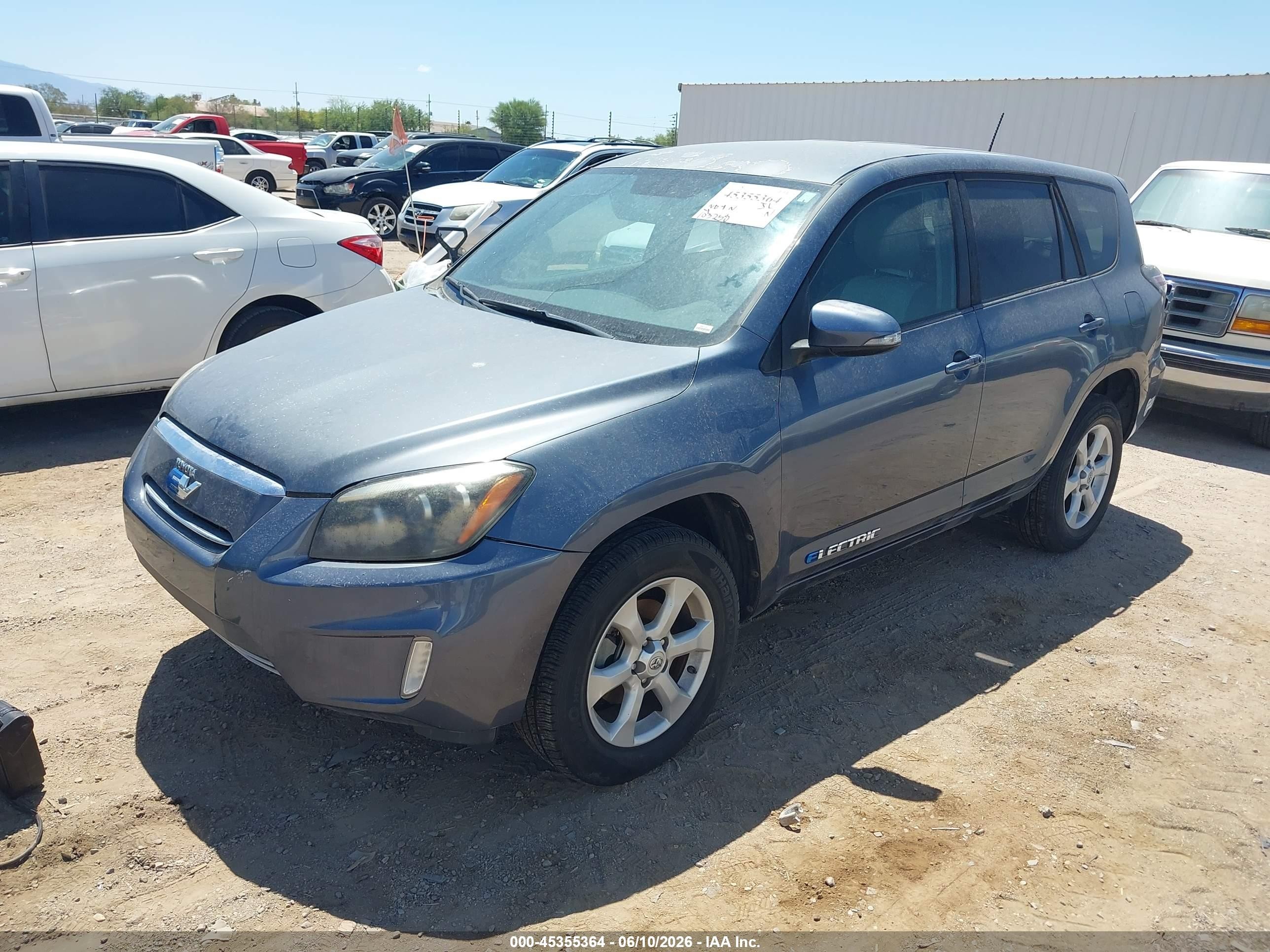 2014 Toyota Rav4 Ev   Blue vin: 2T3YL4DV5EW002398