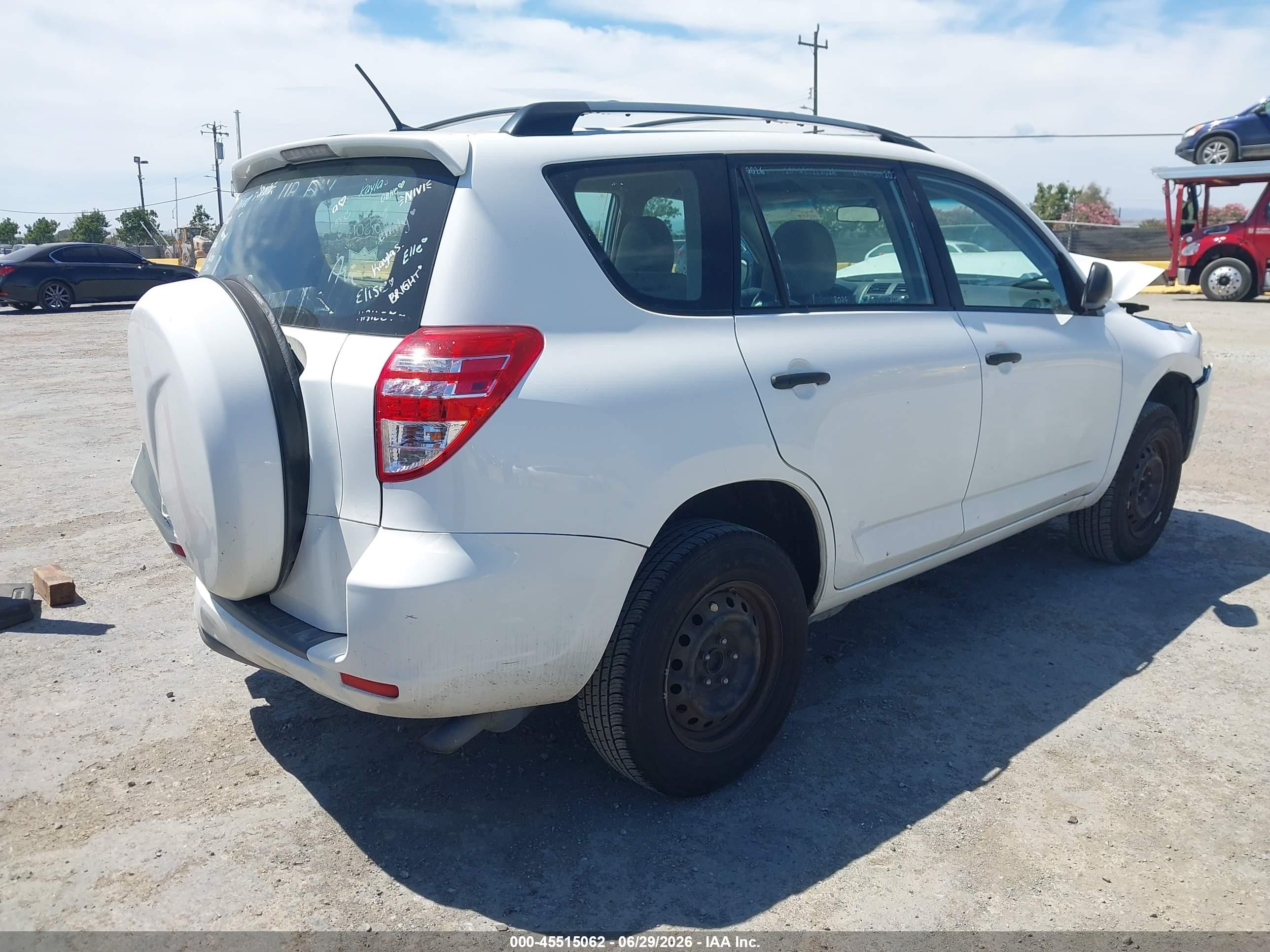 2009 Toyota Rav4   White vin: 2T3ZF33V09W008722