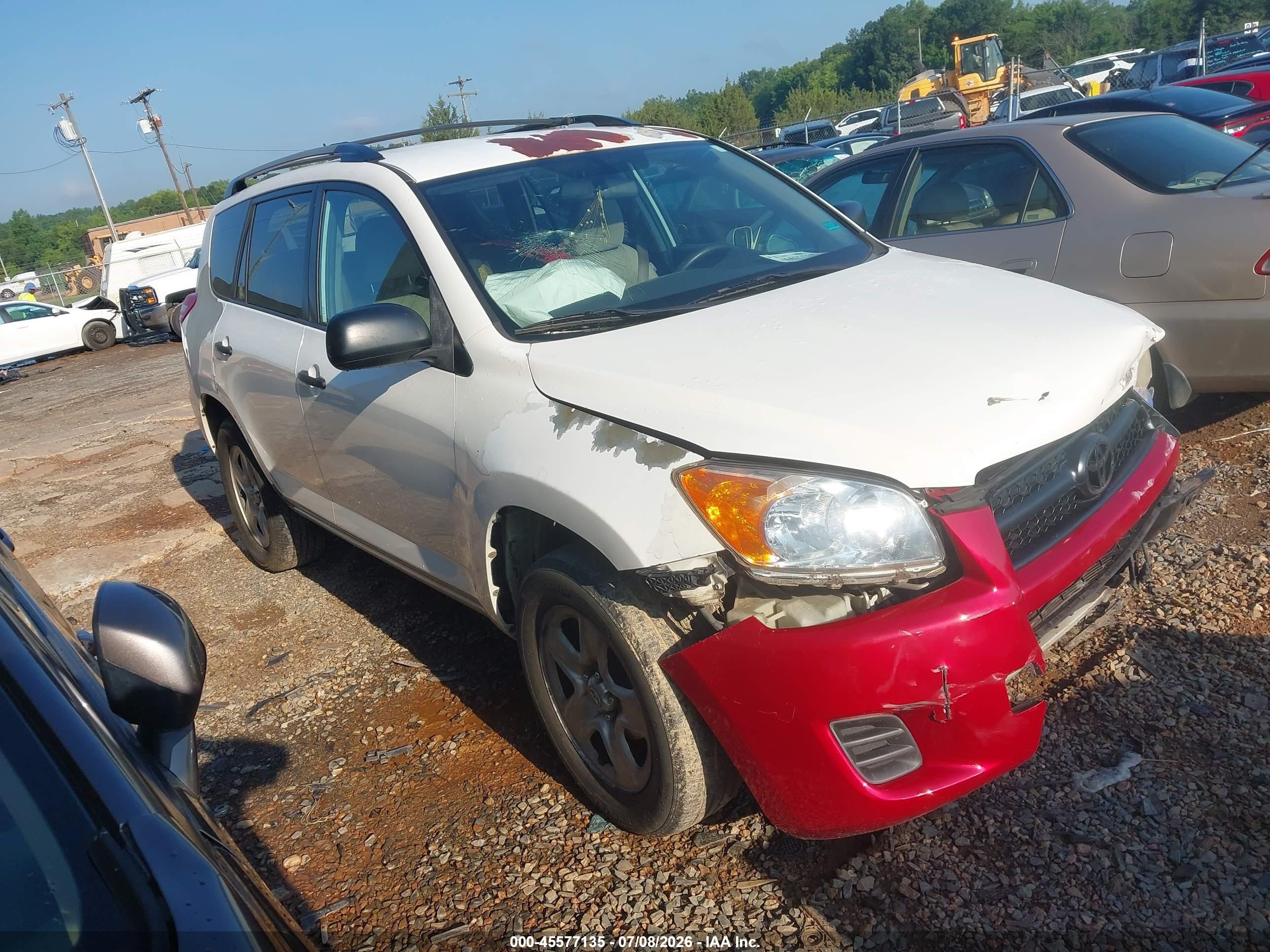 2009 Toyota Rav4   White vin: 2T3ZF33V29W008060