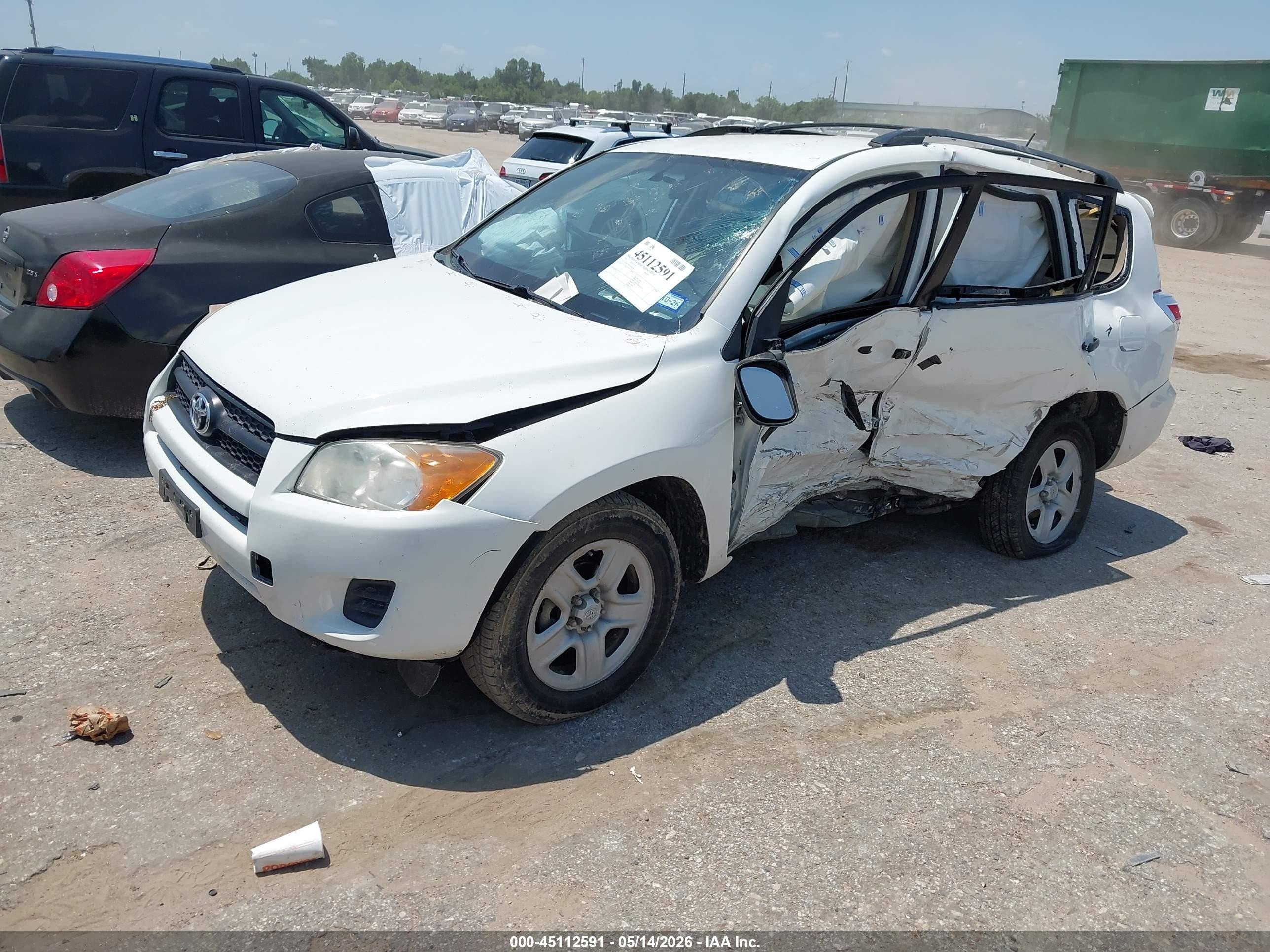 2010 Toyota Rav4   White vin: 2T3ZF4DV0AW018658