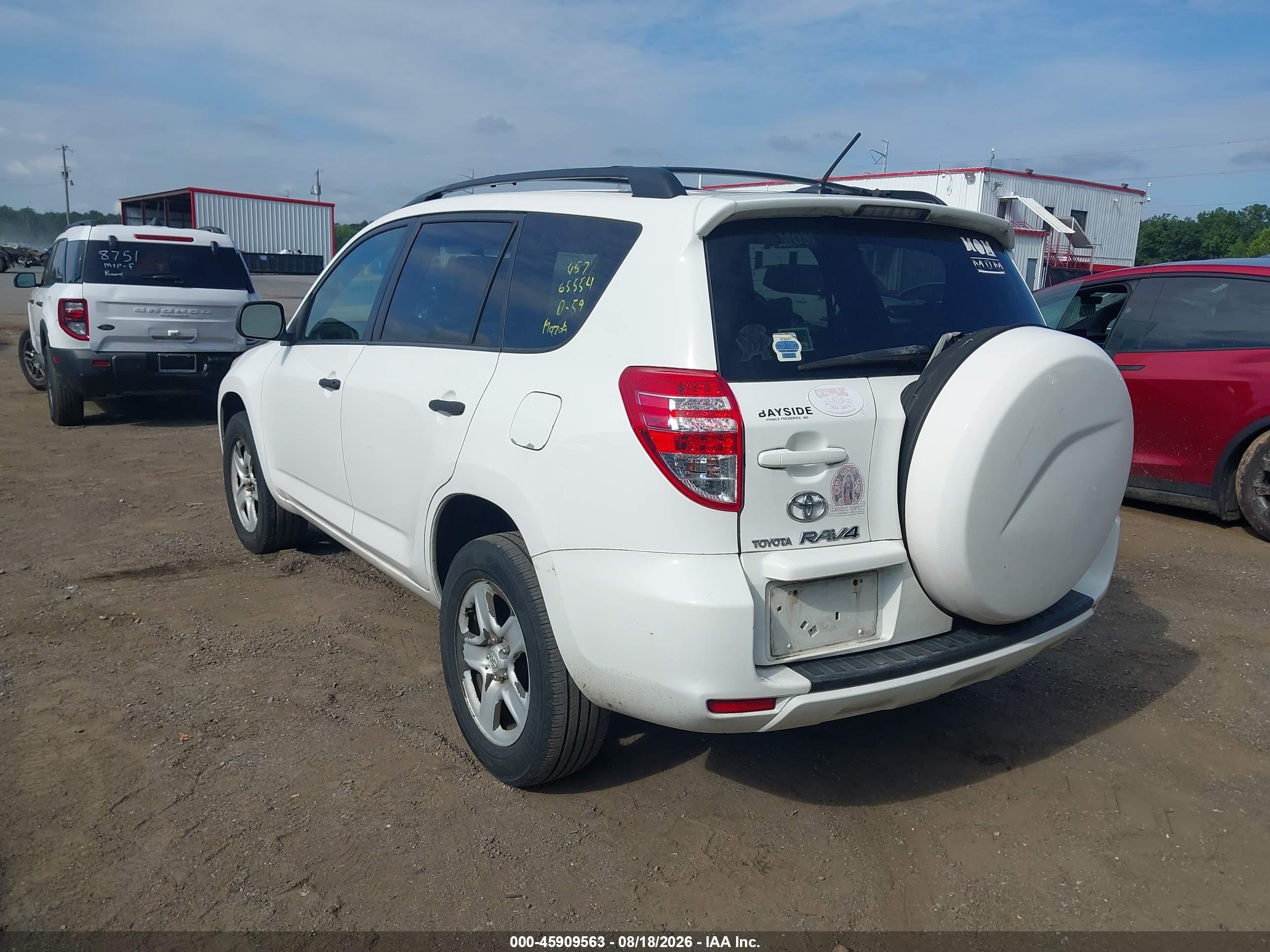 2010 Toyota Rav4   White vin: 2T3ZF4DV0AW034830