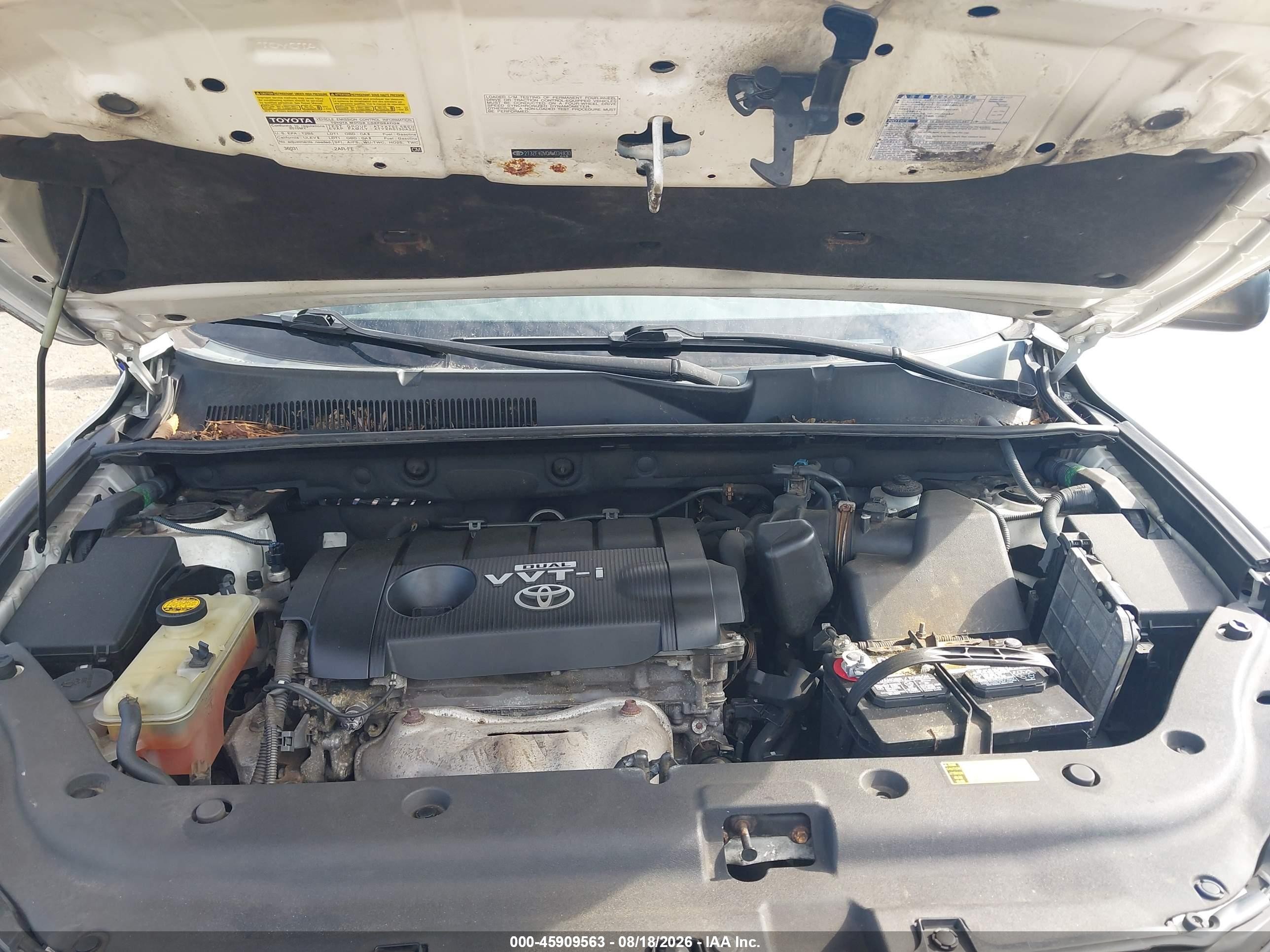 2010 Toyota Rav4   White vin: 2T3ZF4DV0AW034830