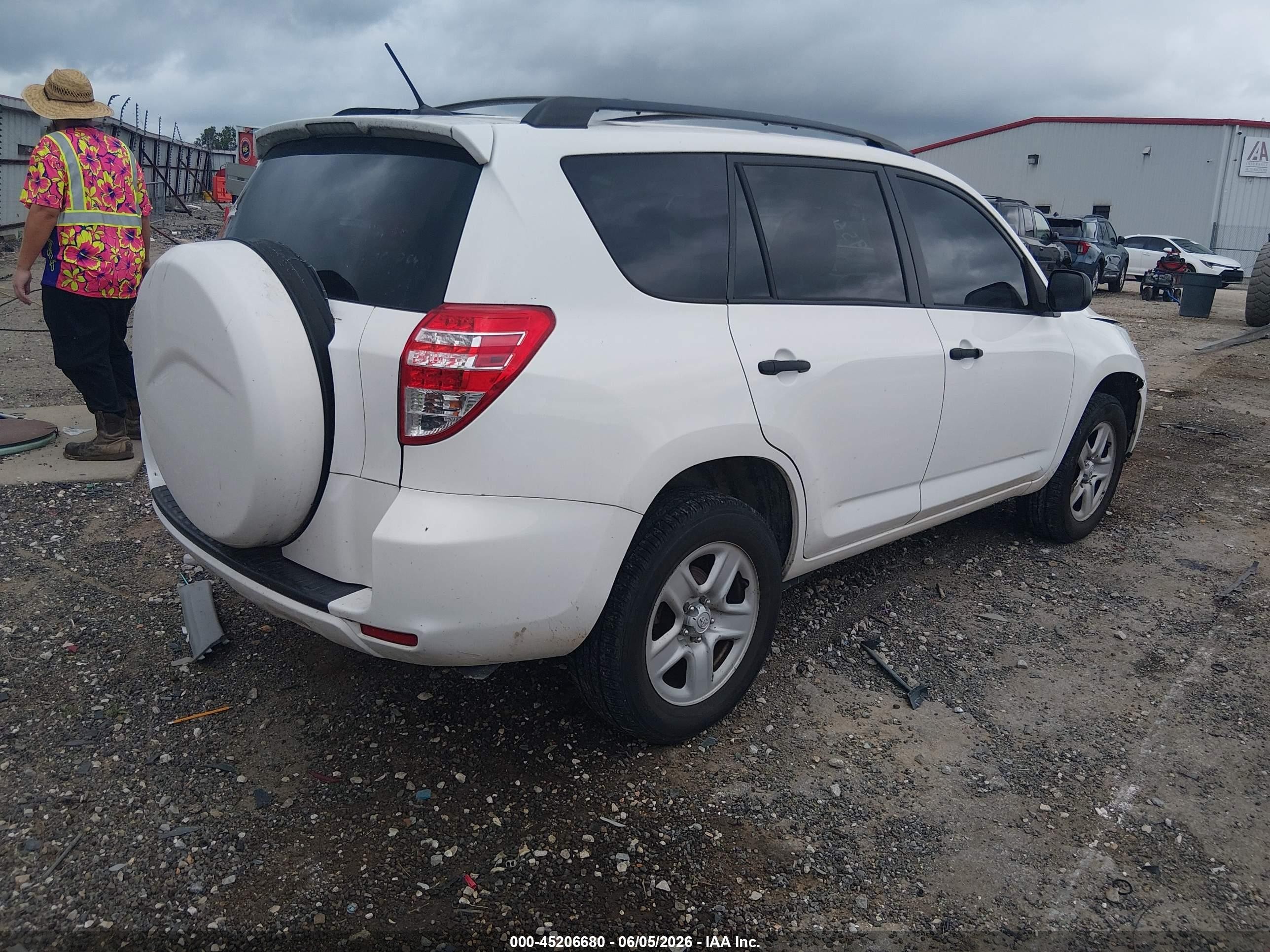 2010 Toyota Rav4   White vin: 2T3ZF4DV1AW049563