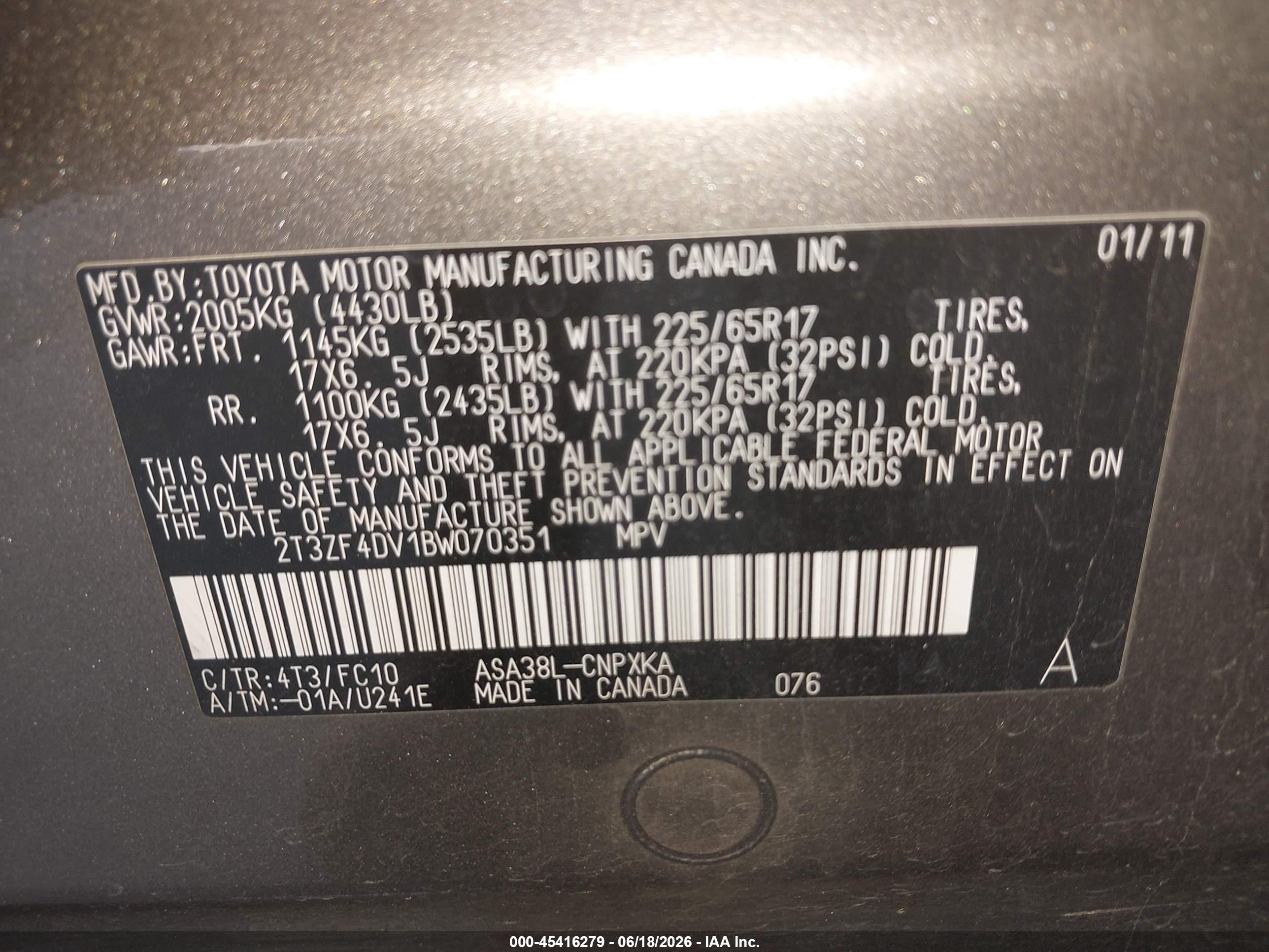 2011 Toyota Rav4 Brown vin: 2T3ZF4DV1BW070351