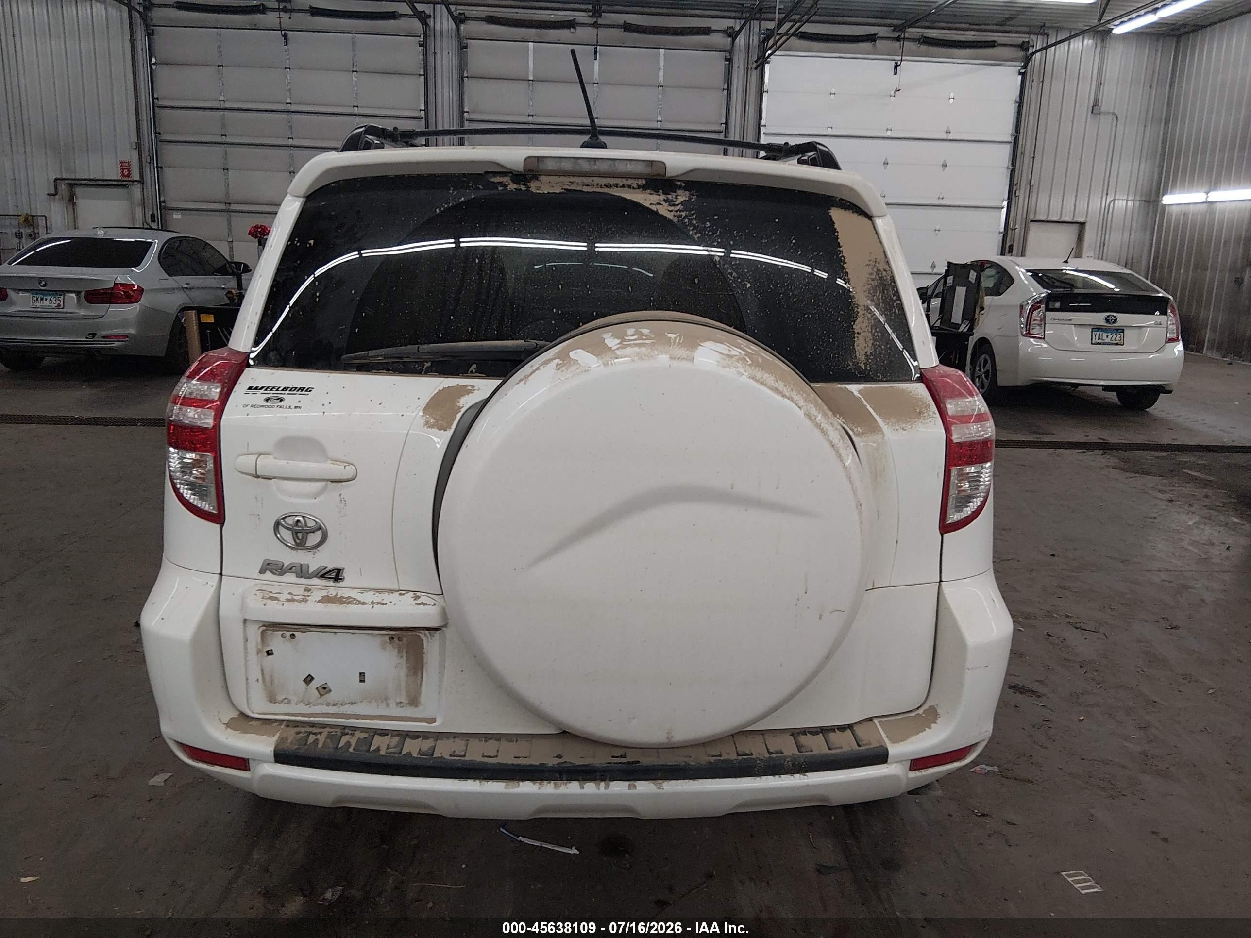2012 Toyota Rav4   White vin: 2T3ZF4DV1CW142800