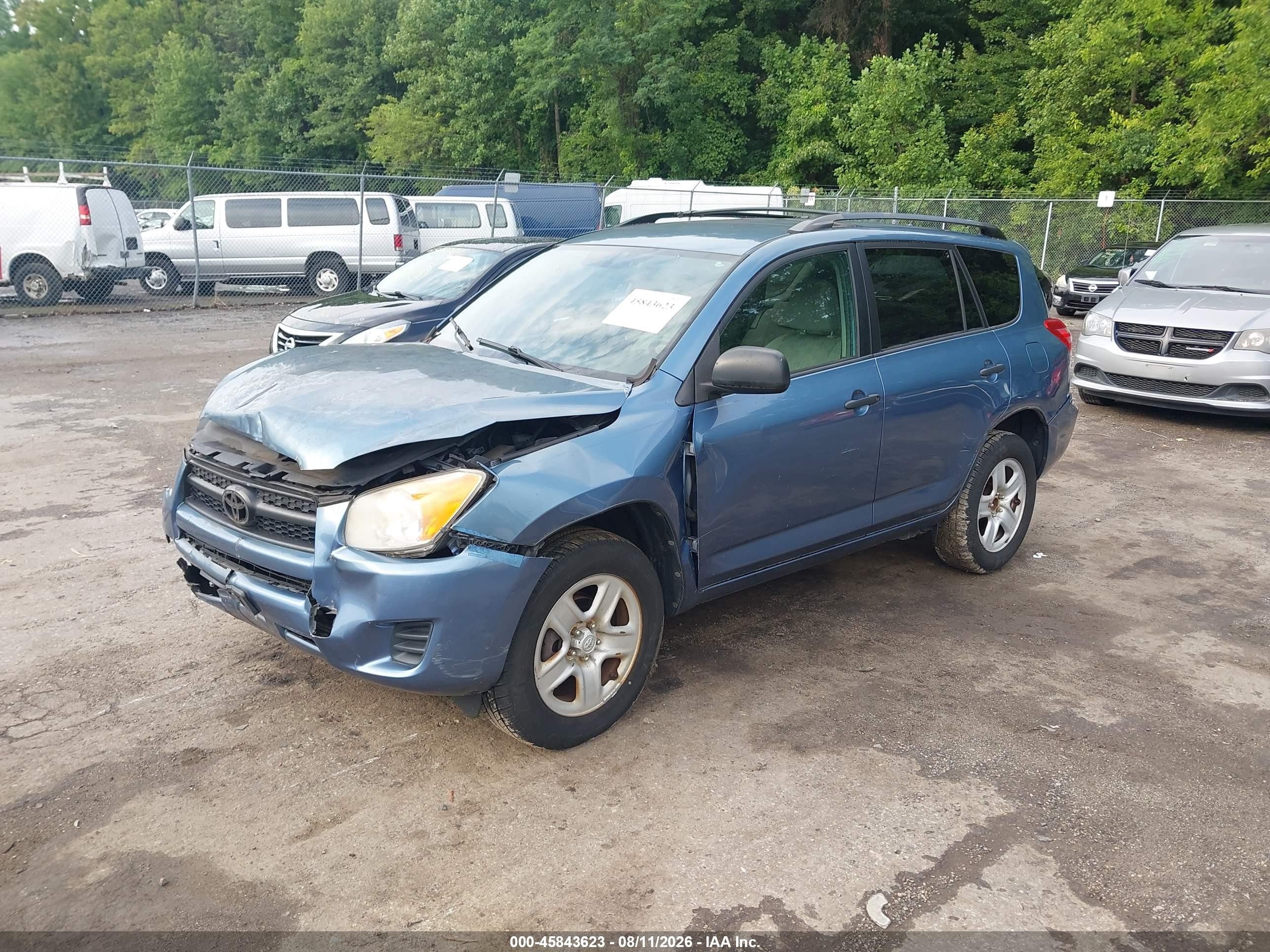 2011 Toyota Rav4   Light Blue vin: 2T3ZF4DV2BW063652