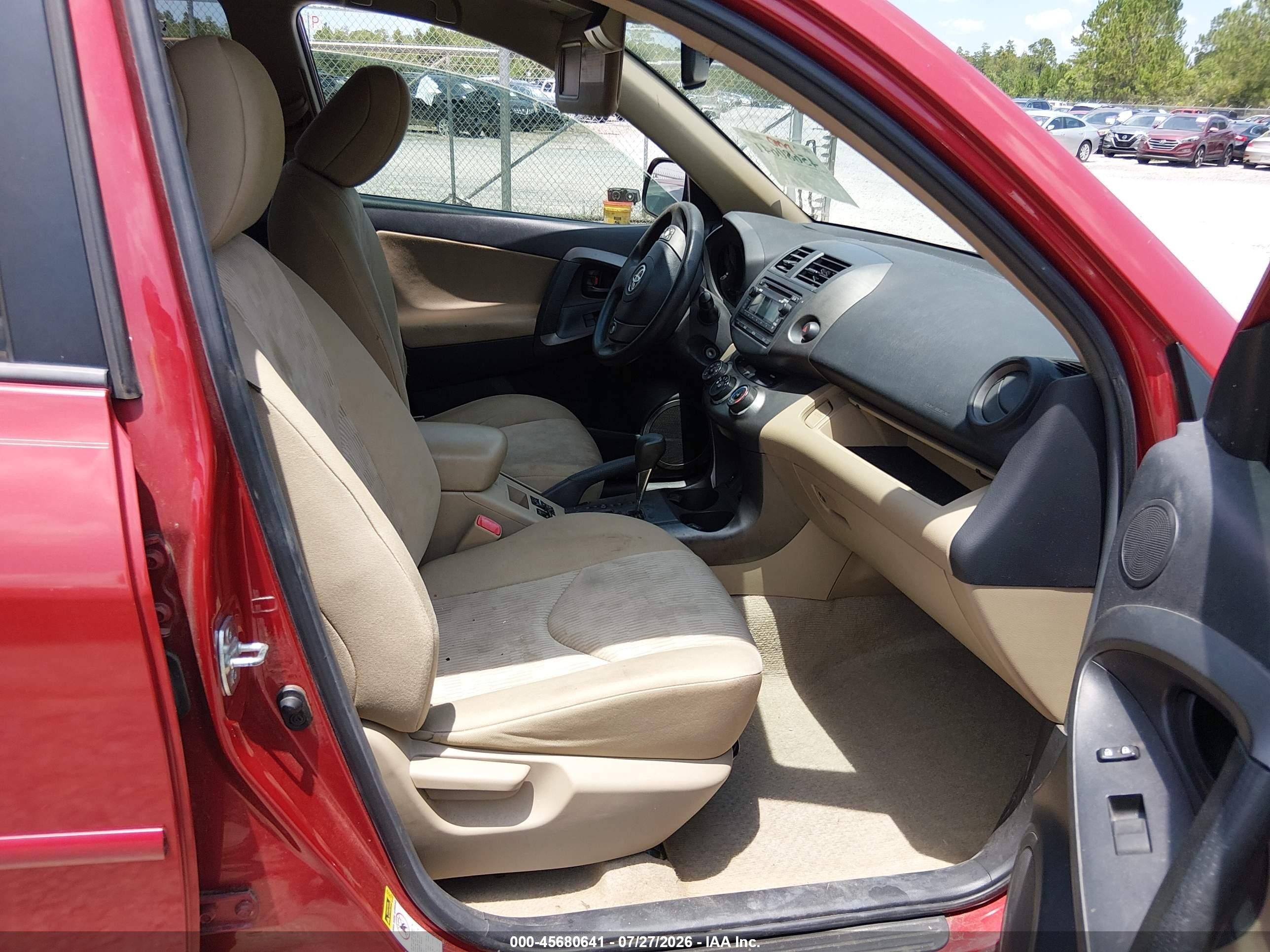 2012 Toyota Rav4   Red vin: 2T3ZF4DV2CW154292