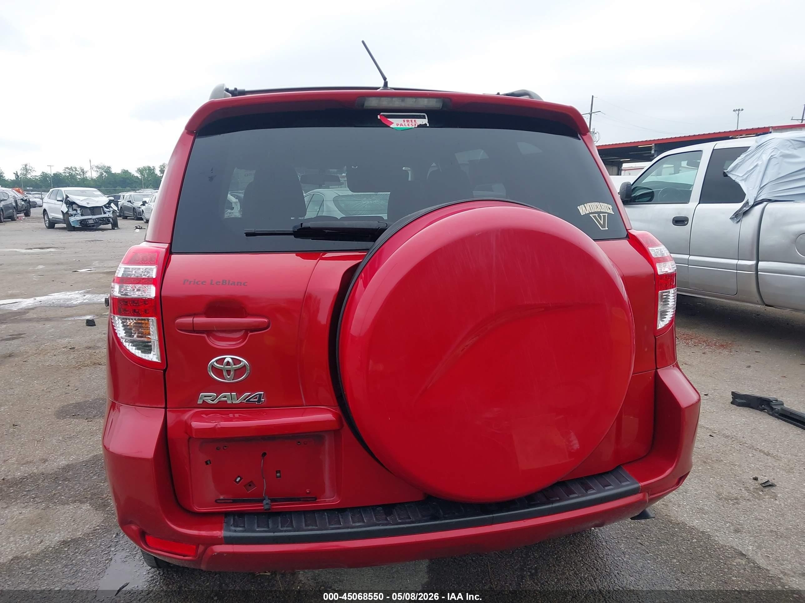 2012 Toyota Rav4   Красный vin: 2T3ZF4DV3CW136853