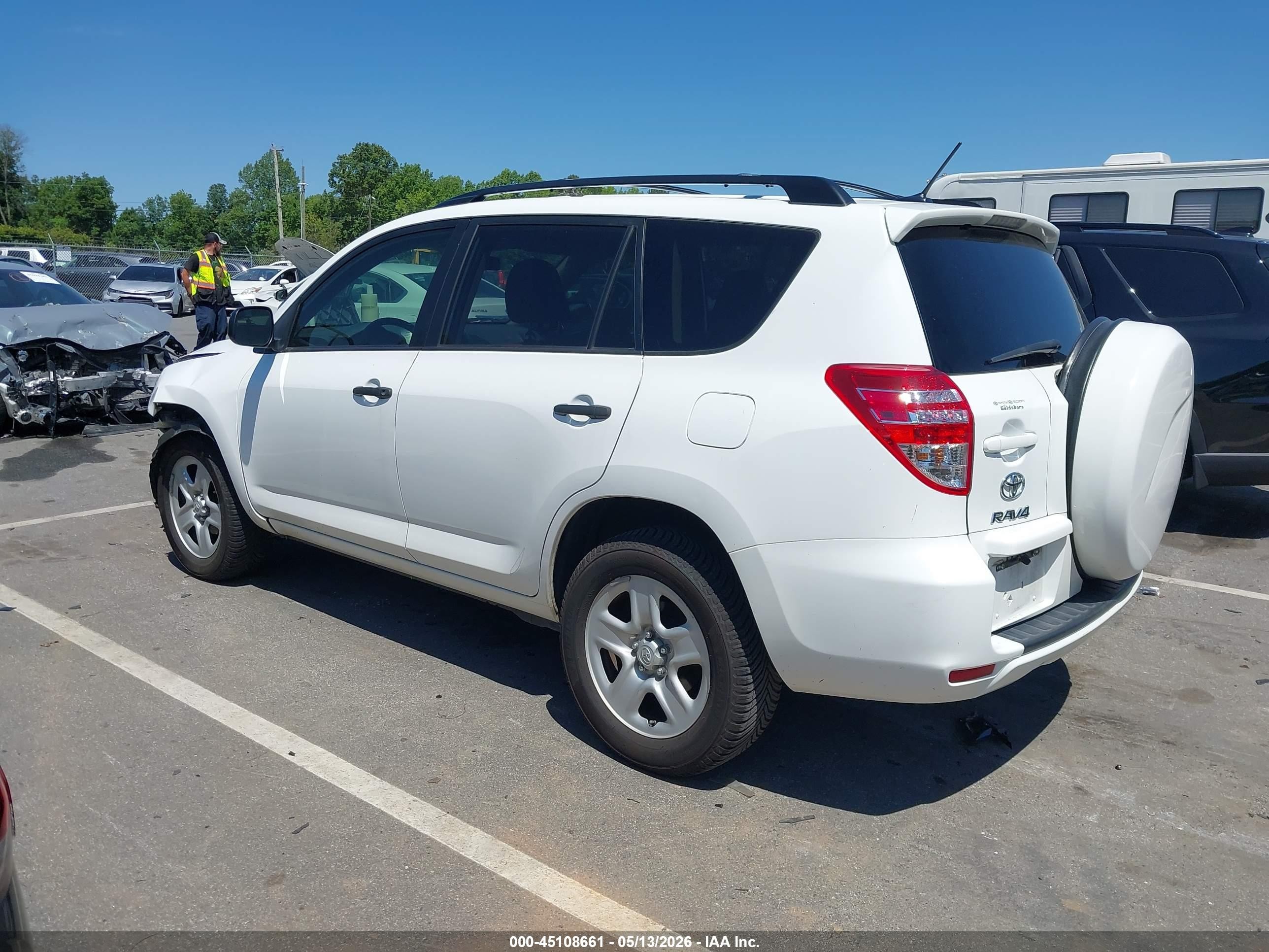 2012 Toyota Rav4   White vin: 2T3ZF4DV6CW155297