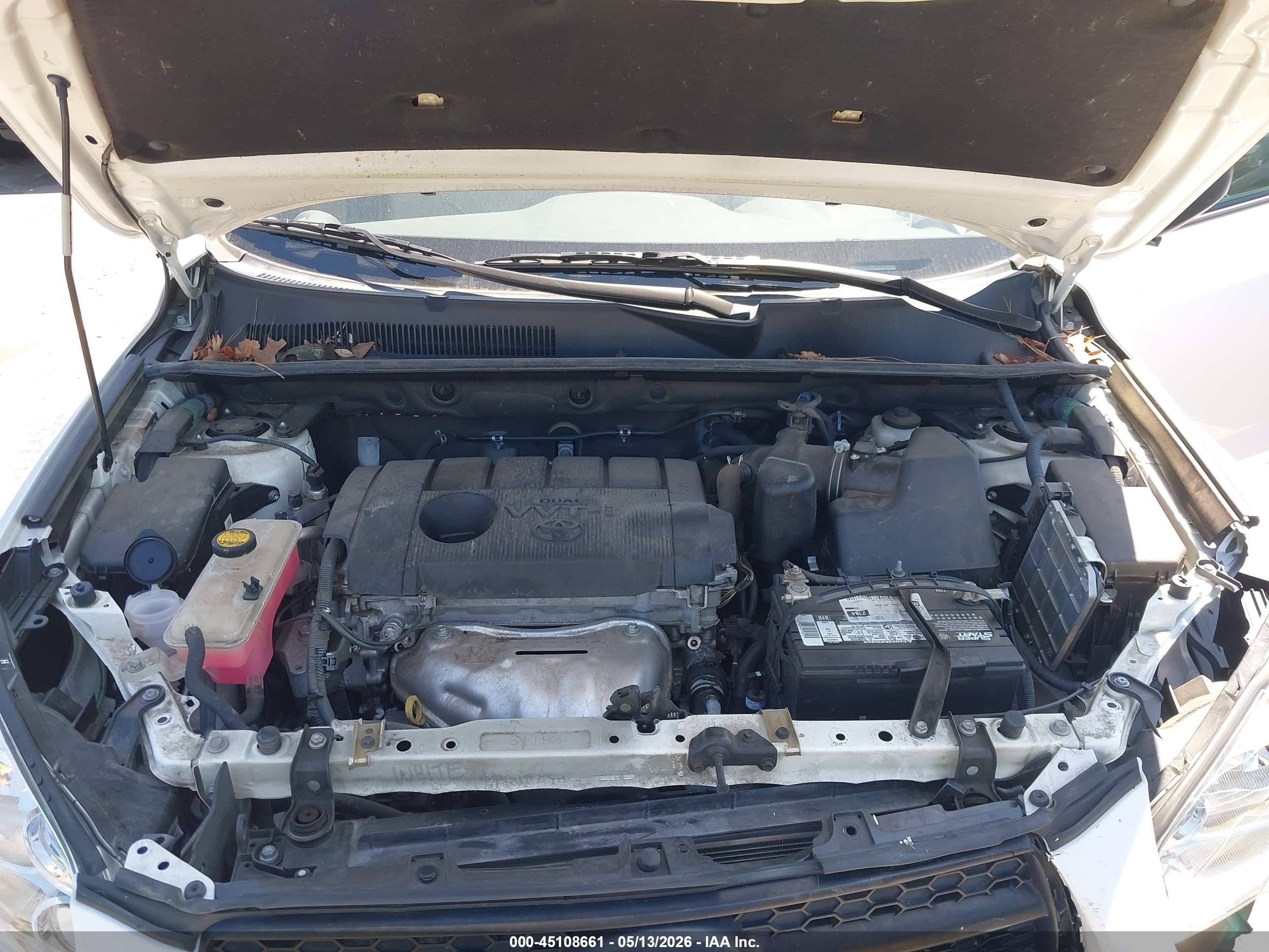 2012 Toyota Rav4   White vin: 2T3ZF4DV6CW155297