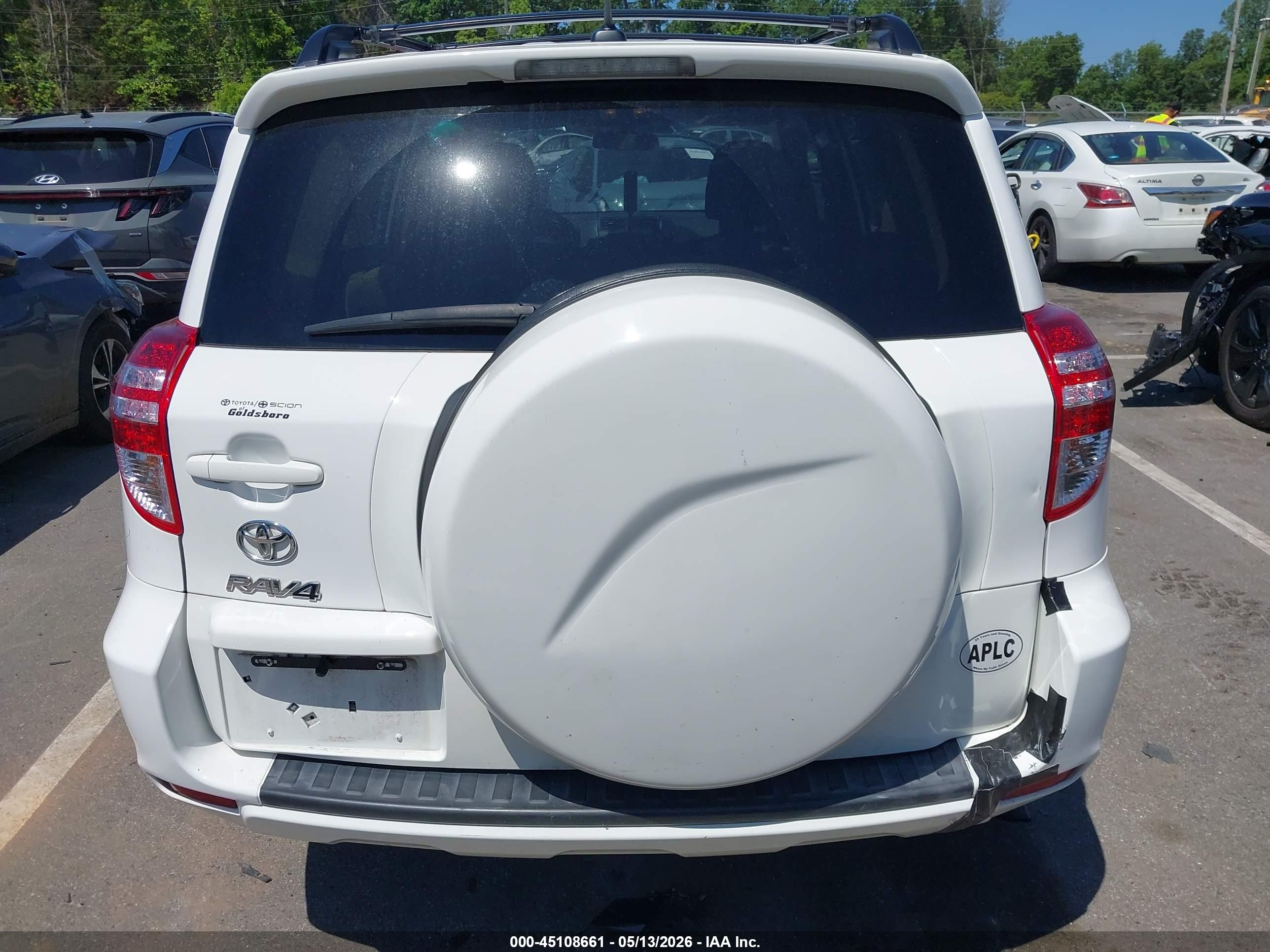 2012 Toyota Rav4   White vin: 2T3ZF4DV6CW155297