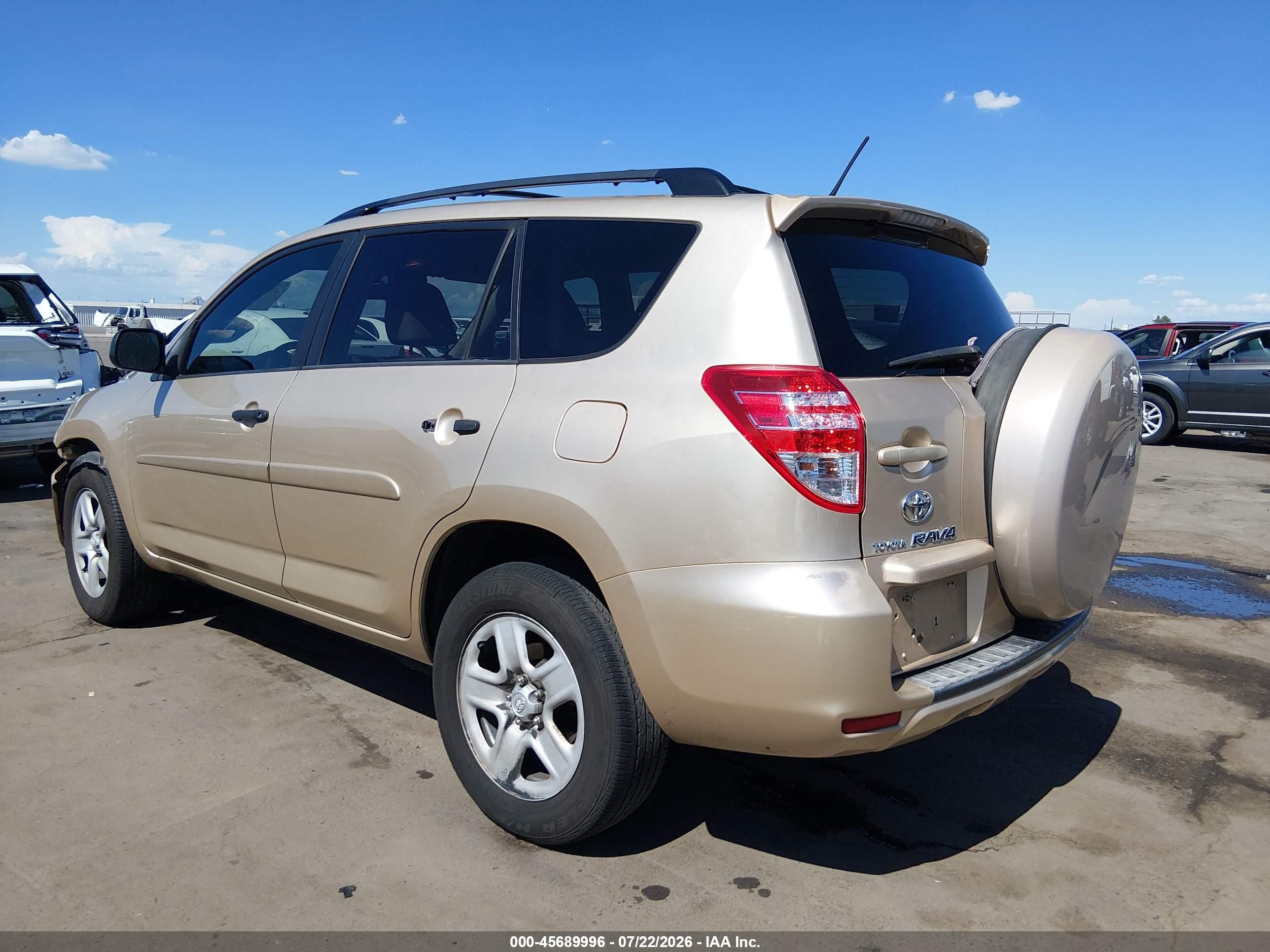 2010 Toyota Rav4   Gold vin: 2T3ZF4DV8AW022554