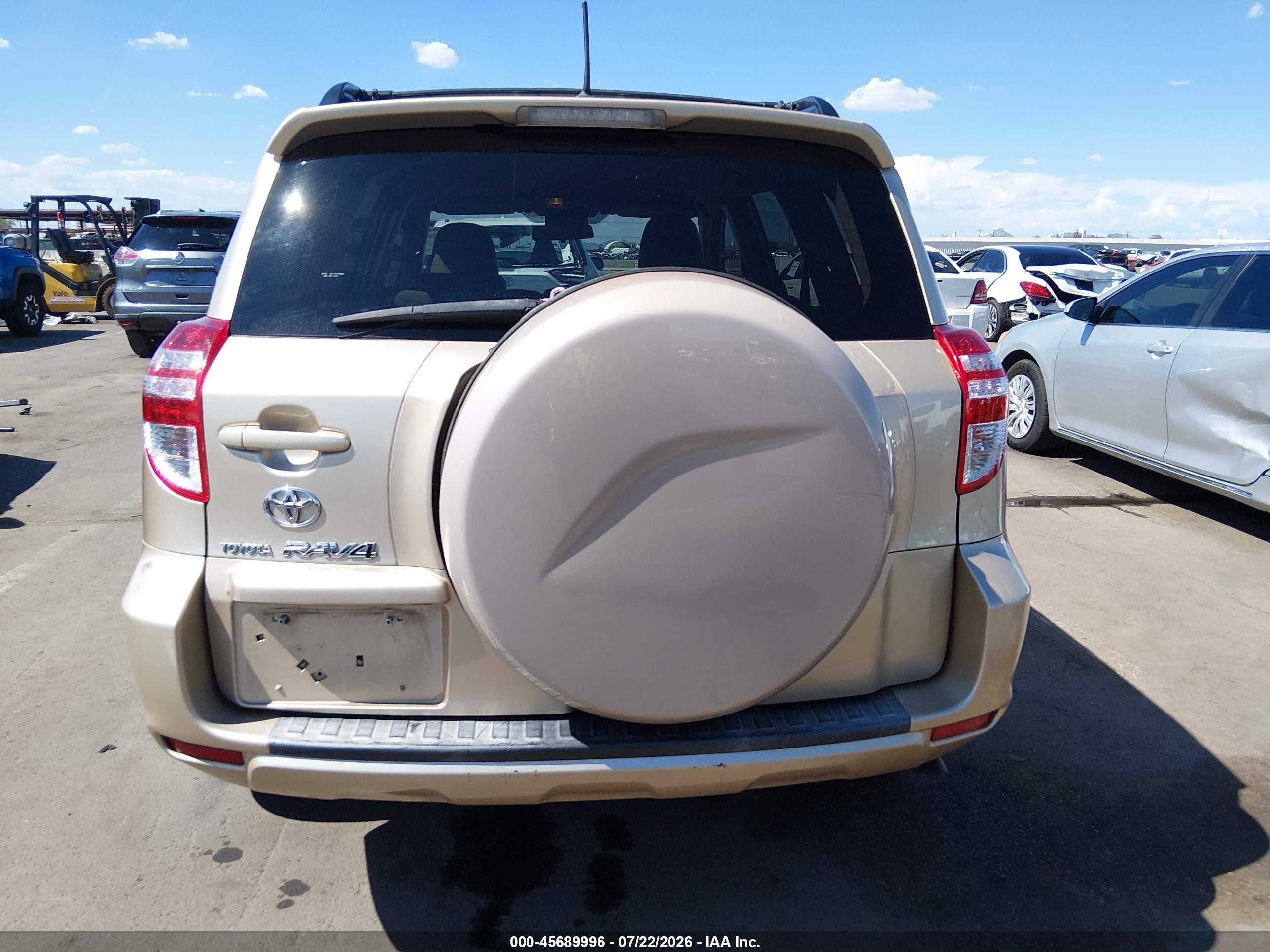 2010 Toyota Rav4   Gold vin: 2T3ZF4DV8AW022554