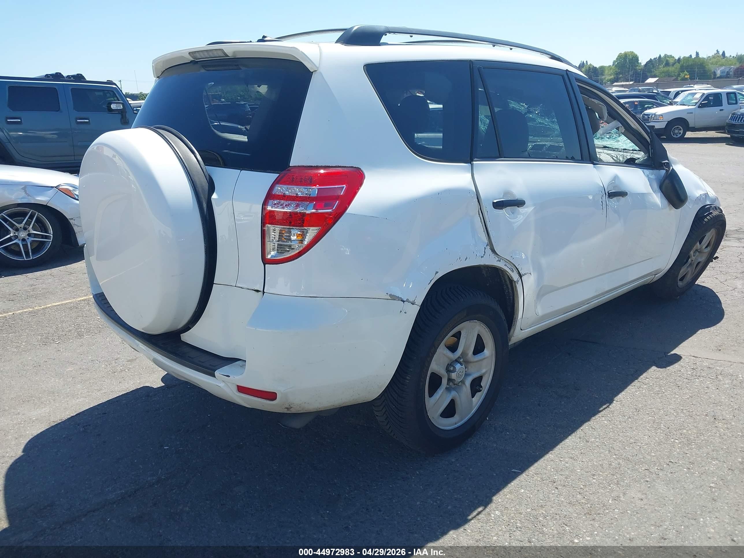 2012 Toyota Rav4   White vin: 2T3ZF4DV8CW143927
