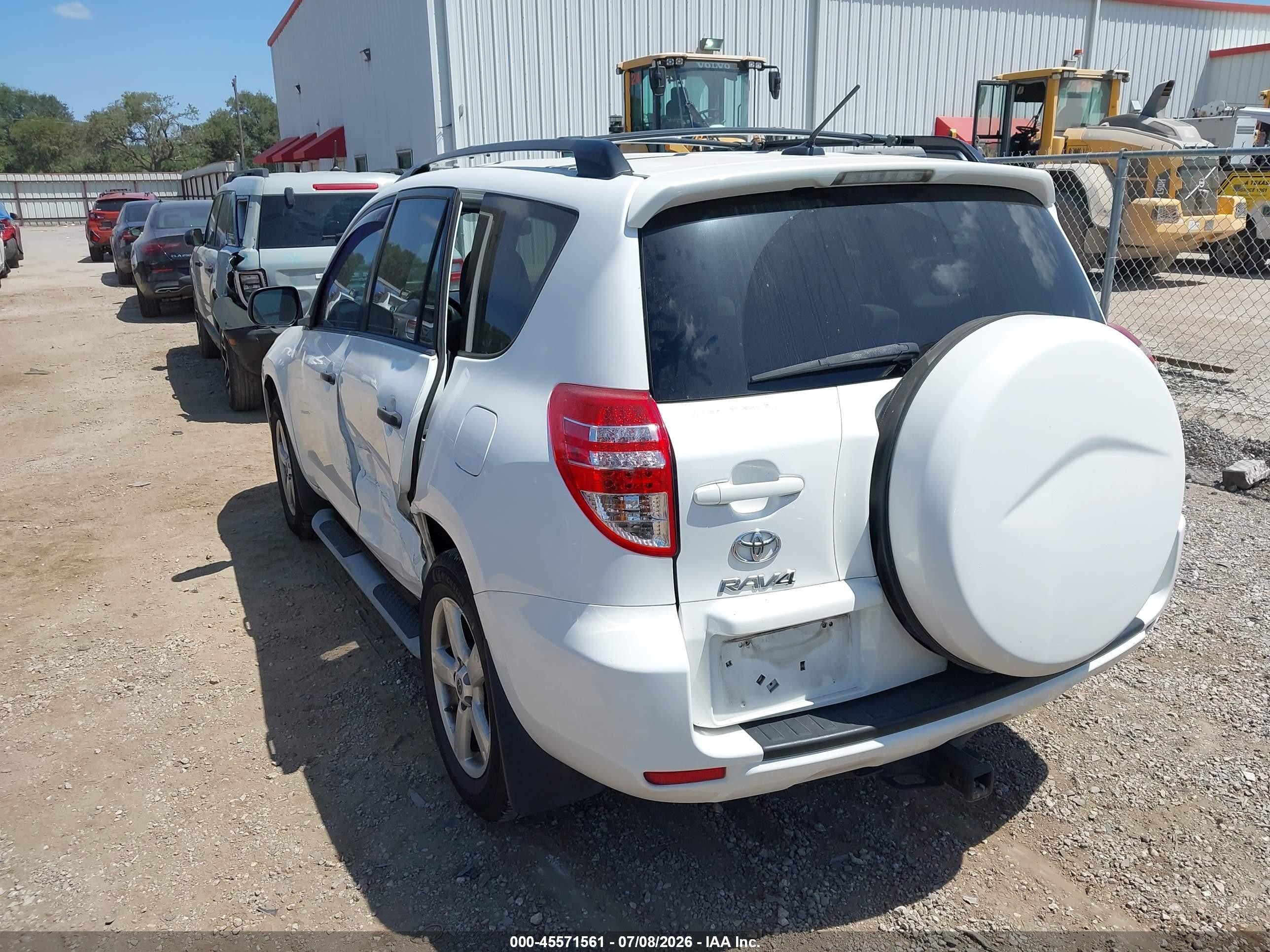 2012 Toyota Rav4   White vin: 2T3ZF4DV9CW152619