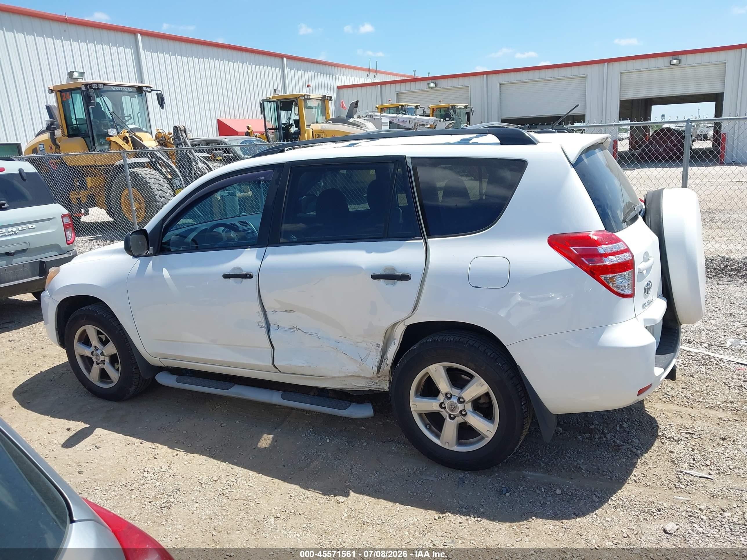 2012 Toyota Rav4   White vin: 2T3ZF4DV9CW152619