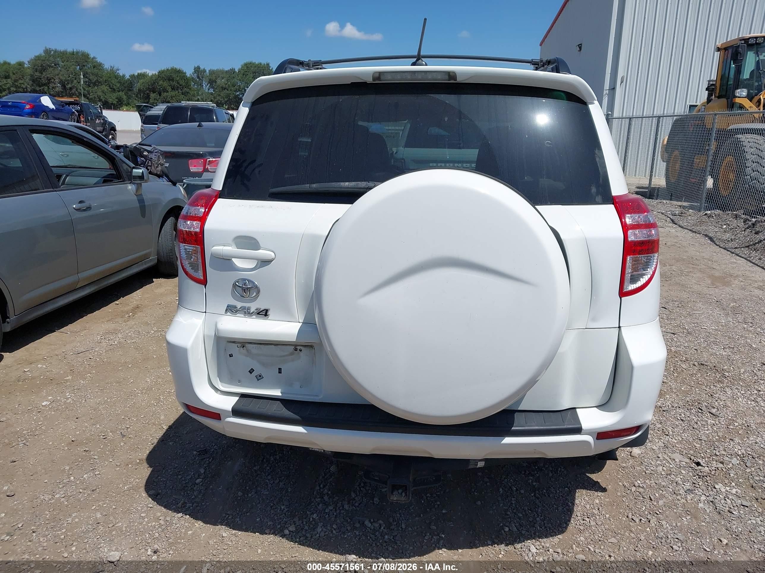 2012 Toyota Rav4   White vin: 2T3ZF4DV9CW152619