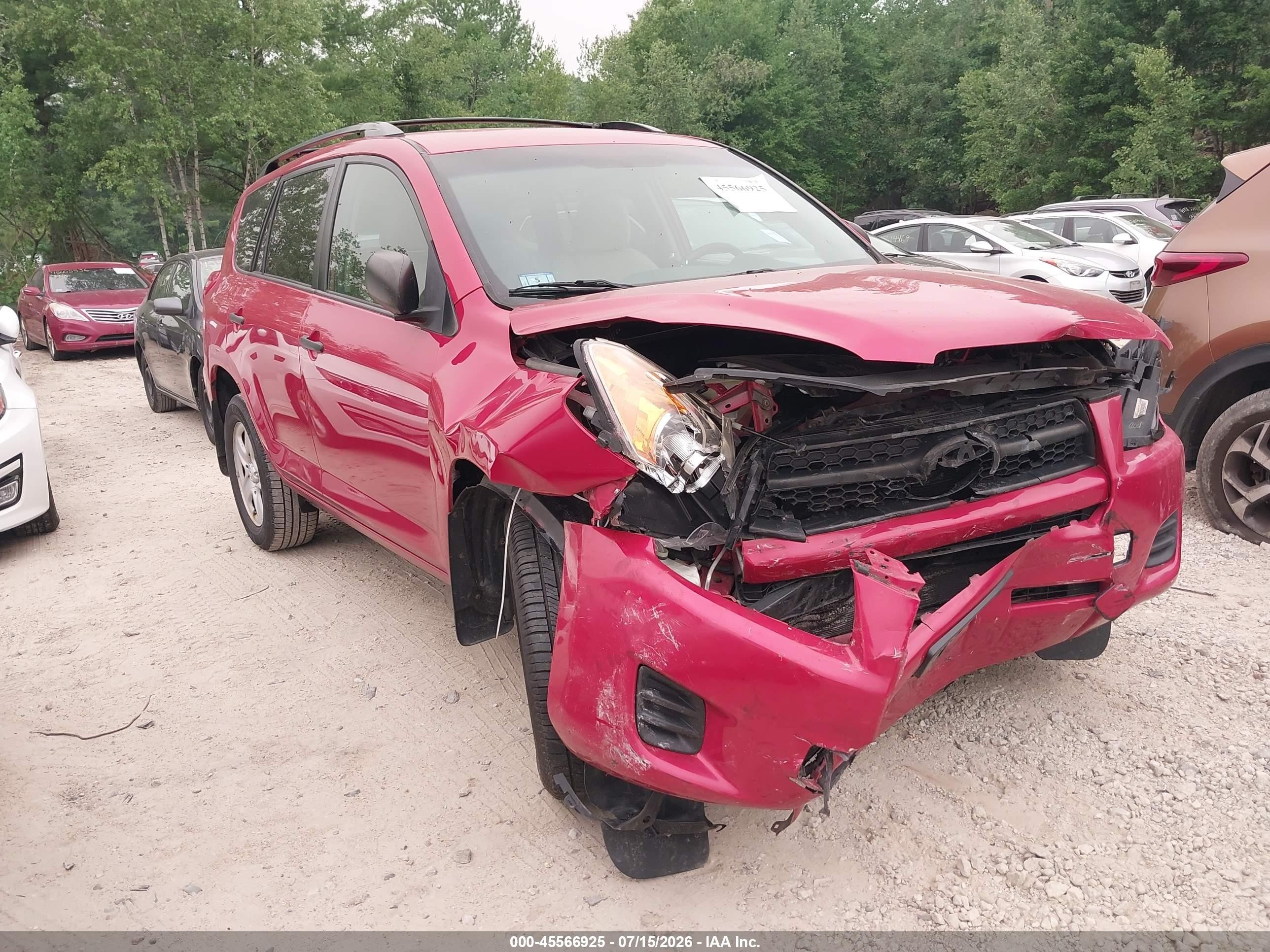 2010 Toyota Rav4   Red vin: 2T3ZF4DVXAW038223