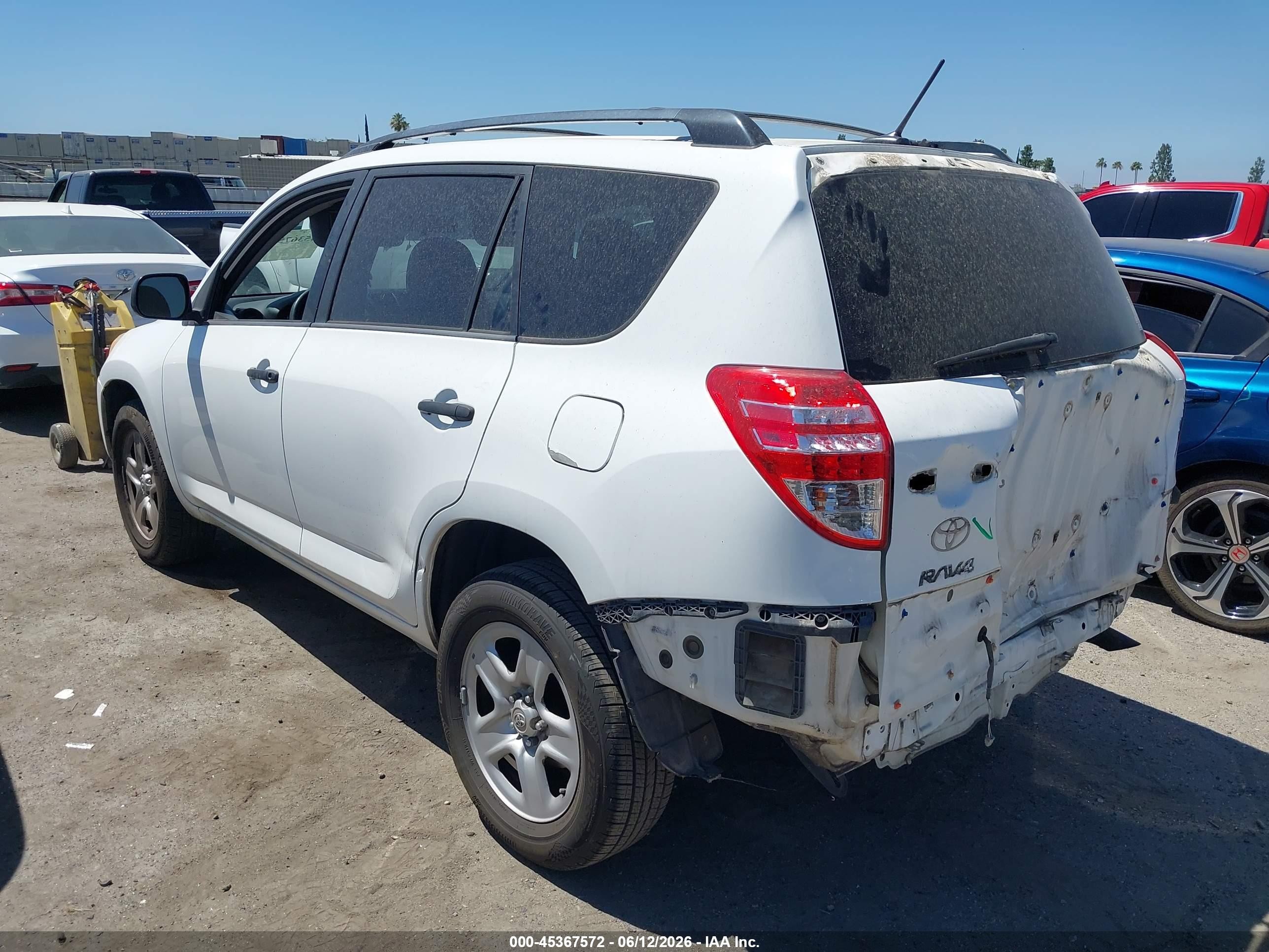 2012 Toyota Rav4   White vin: 2T3ZF4DVXCW116373