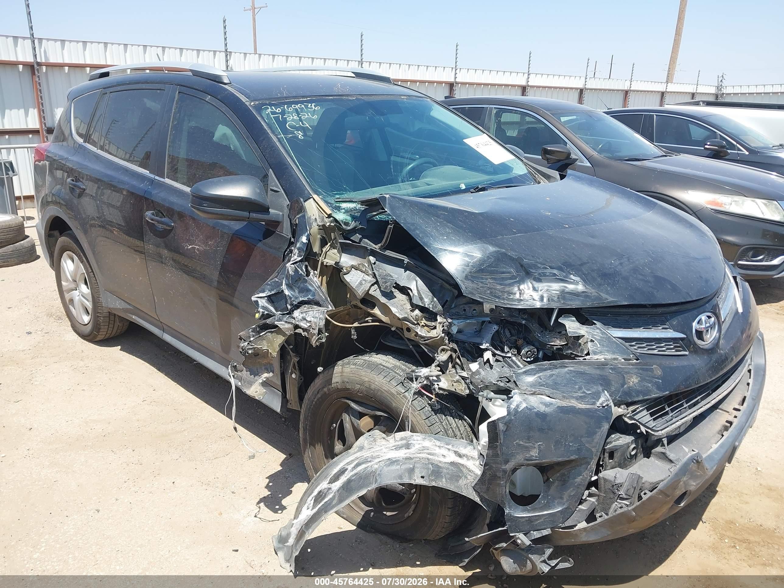 2013 Toyota Rav4 Le Blue vin: 2T3ZFREV0DW038408
