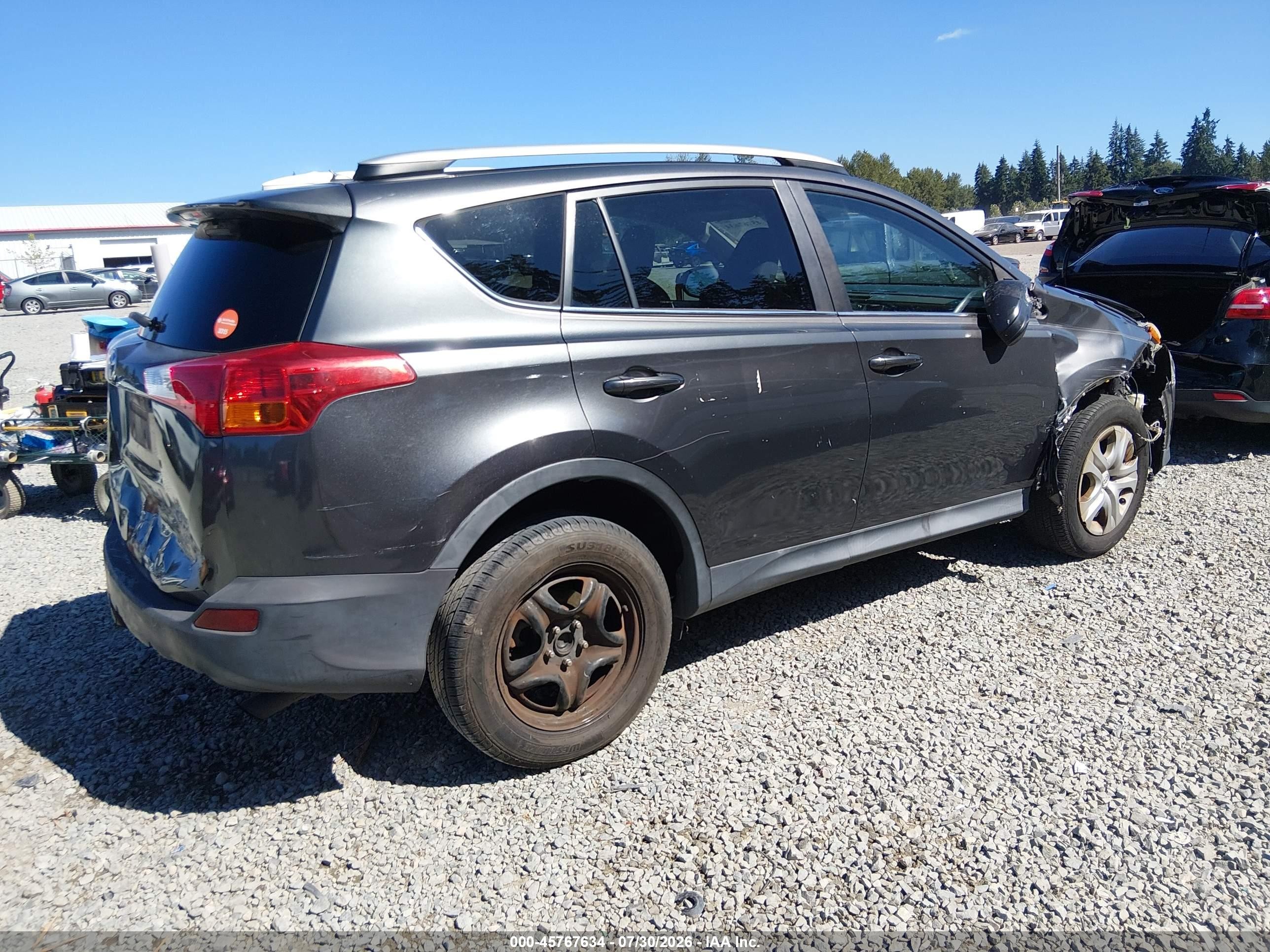 2013 Toyota Rav4 Le Gray vin: 2T3ZFREV1DW015428
