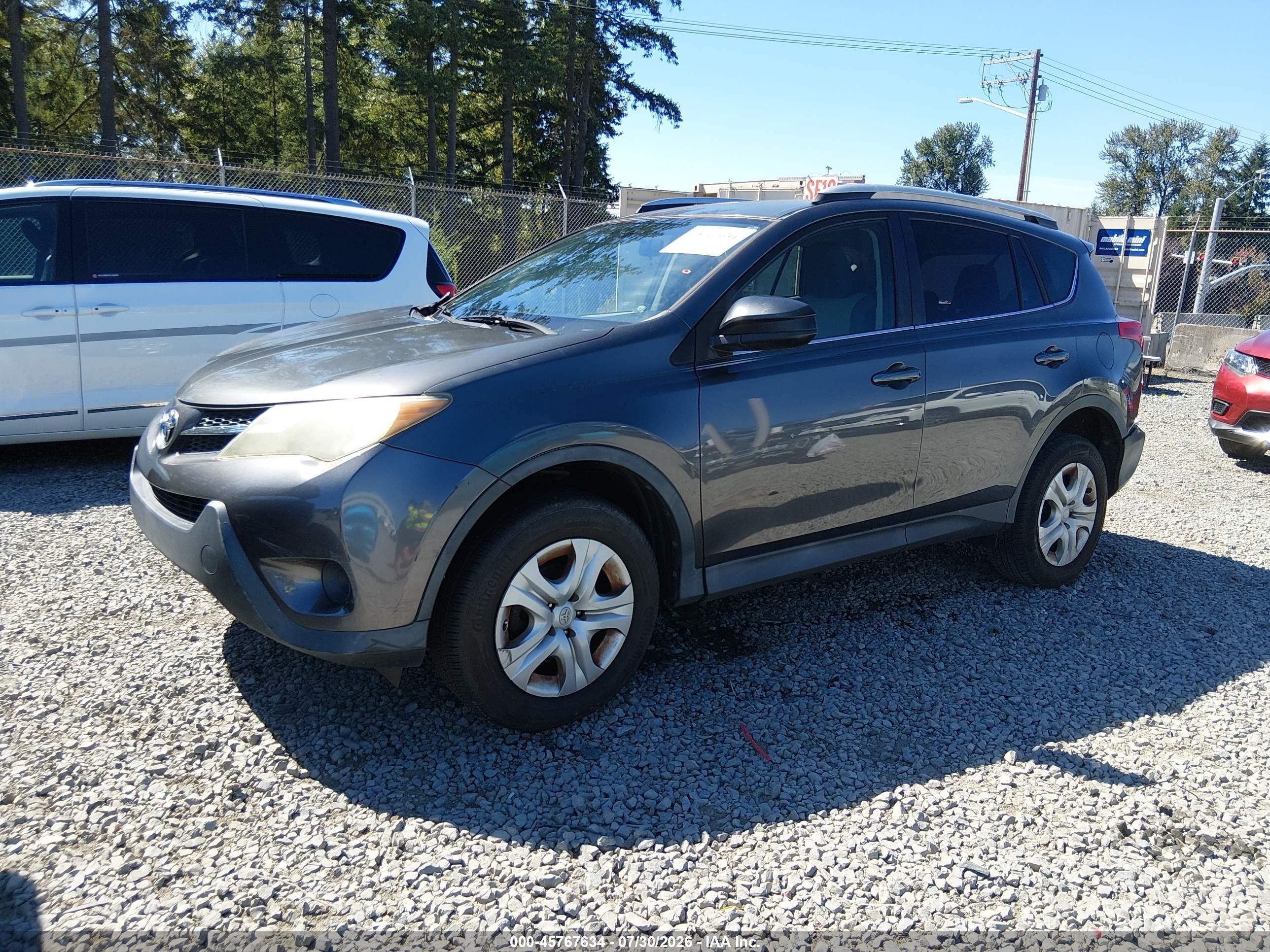 2013 Toyota Rav4 Le Gray vin: 2T3ZFREV1DW015428