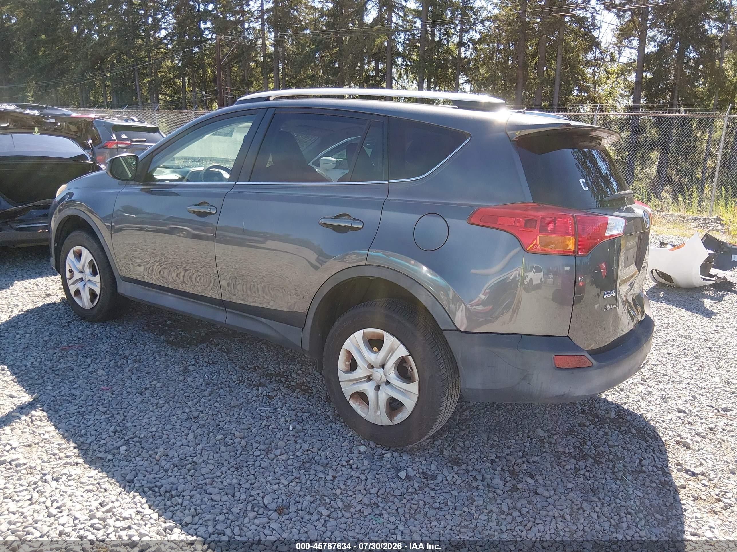 2013 Toyota Rav4 Le Gray vin: 2T3ZFREV1DW015428