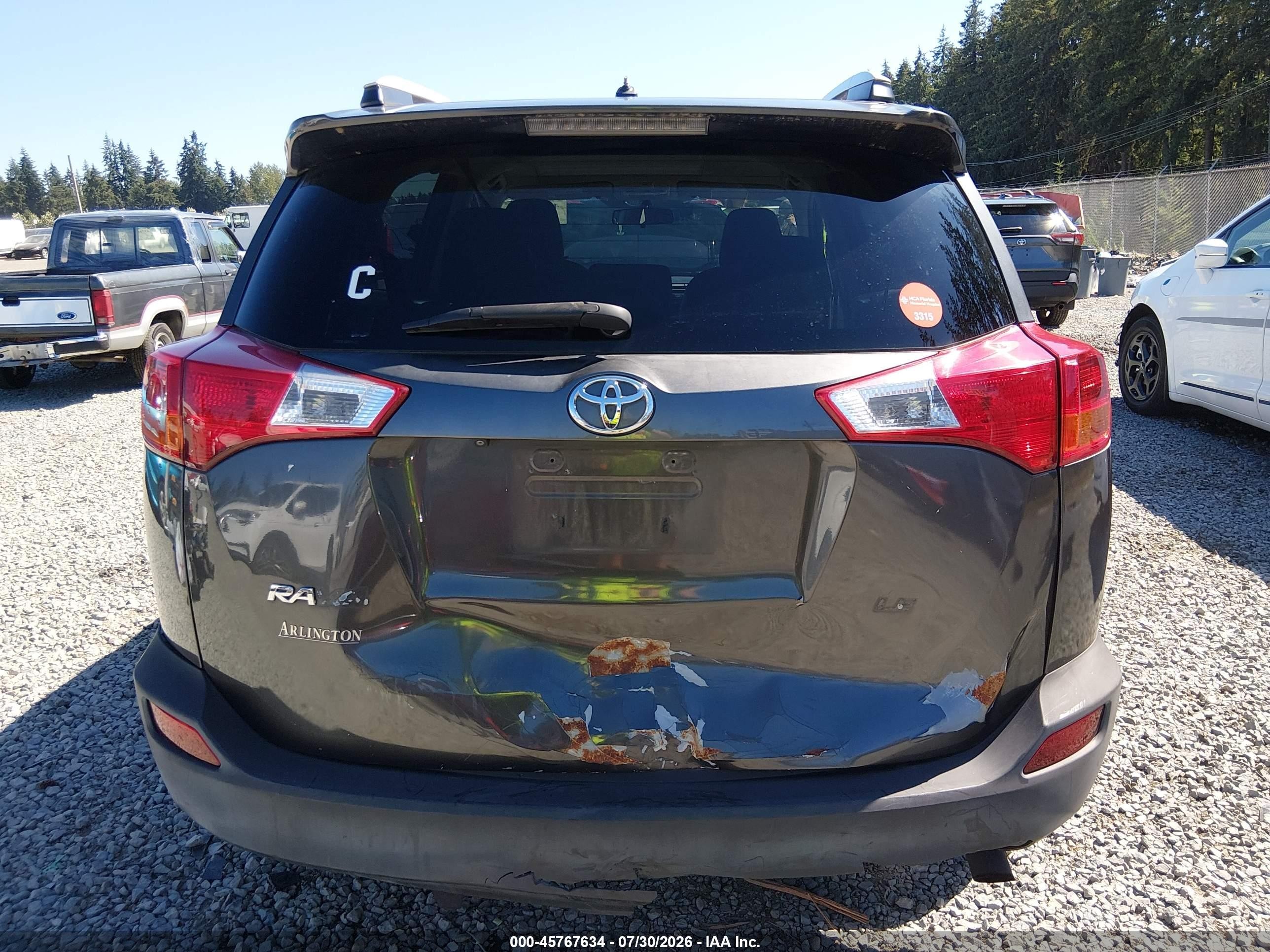 2013 Toyota Rav4 Le Gray vin: 2T3ZFREV1DW015428