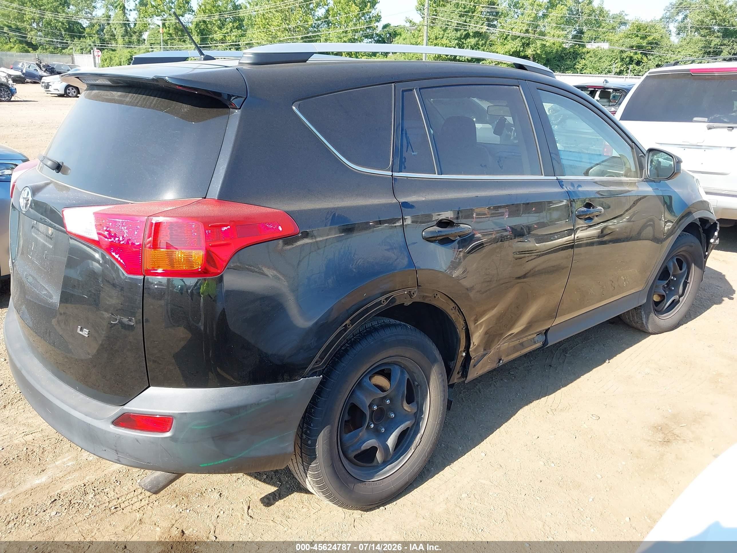 2013 Toyota Rav4 Le Black vin: 2T3ZFREV1DW027045