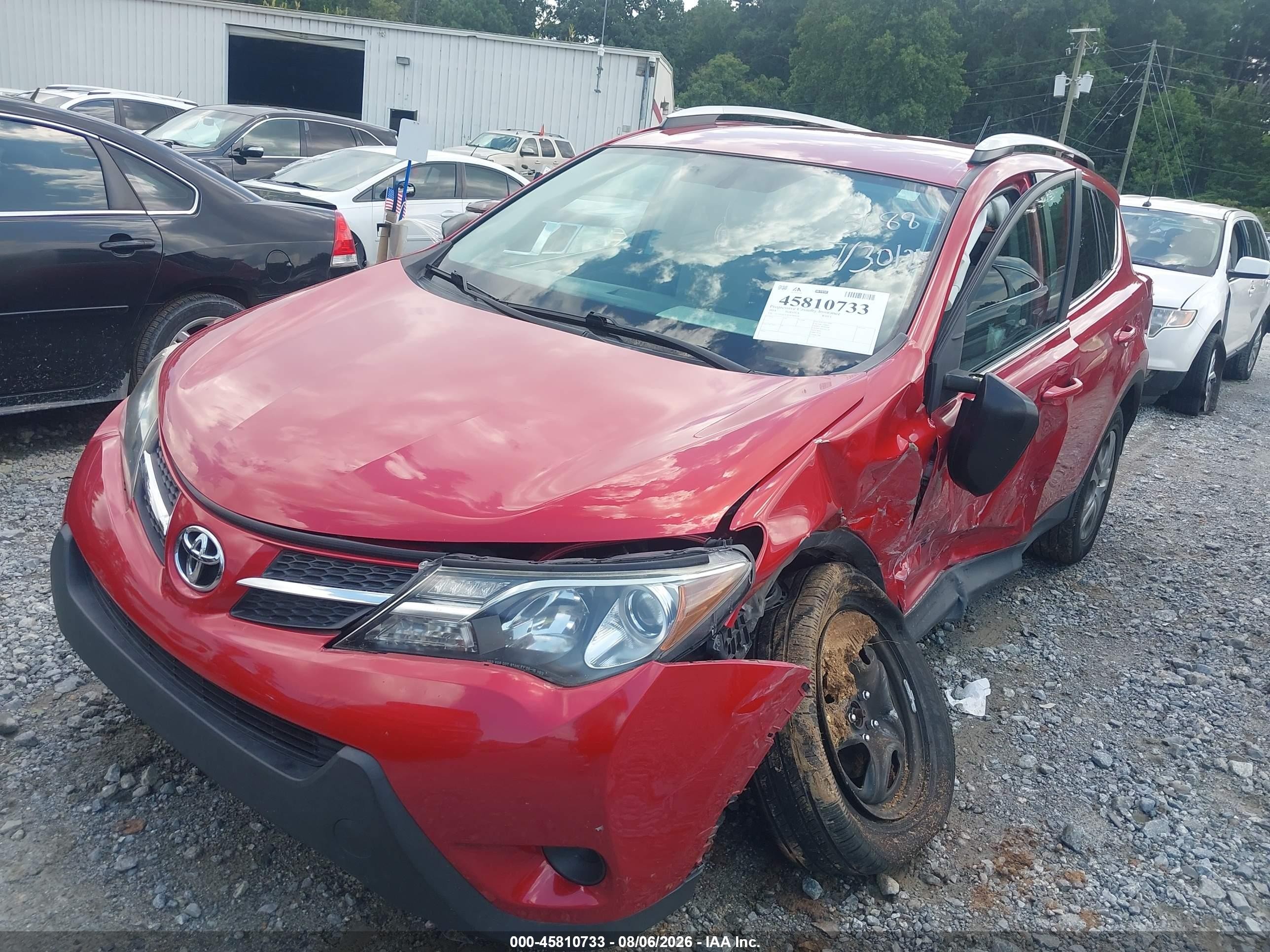 2014 Toyota Rav4 Le Красный vin: 2T3ZFREV1EW090454