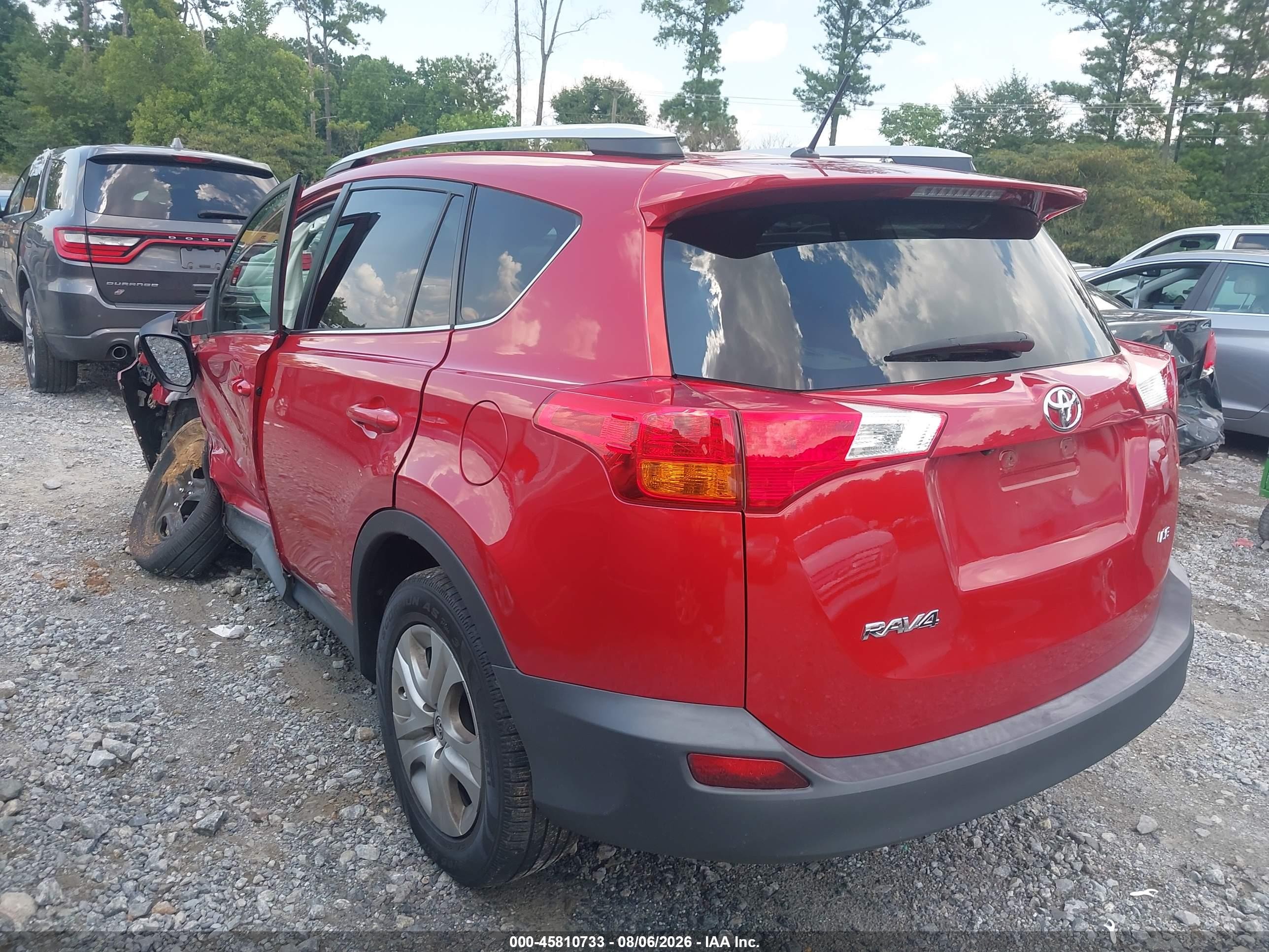 2014 Toyota Rav4 Le Красный vin: 2T3ZFREV1EW090454