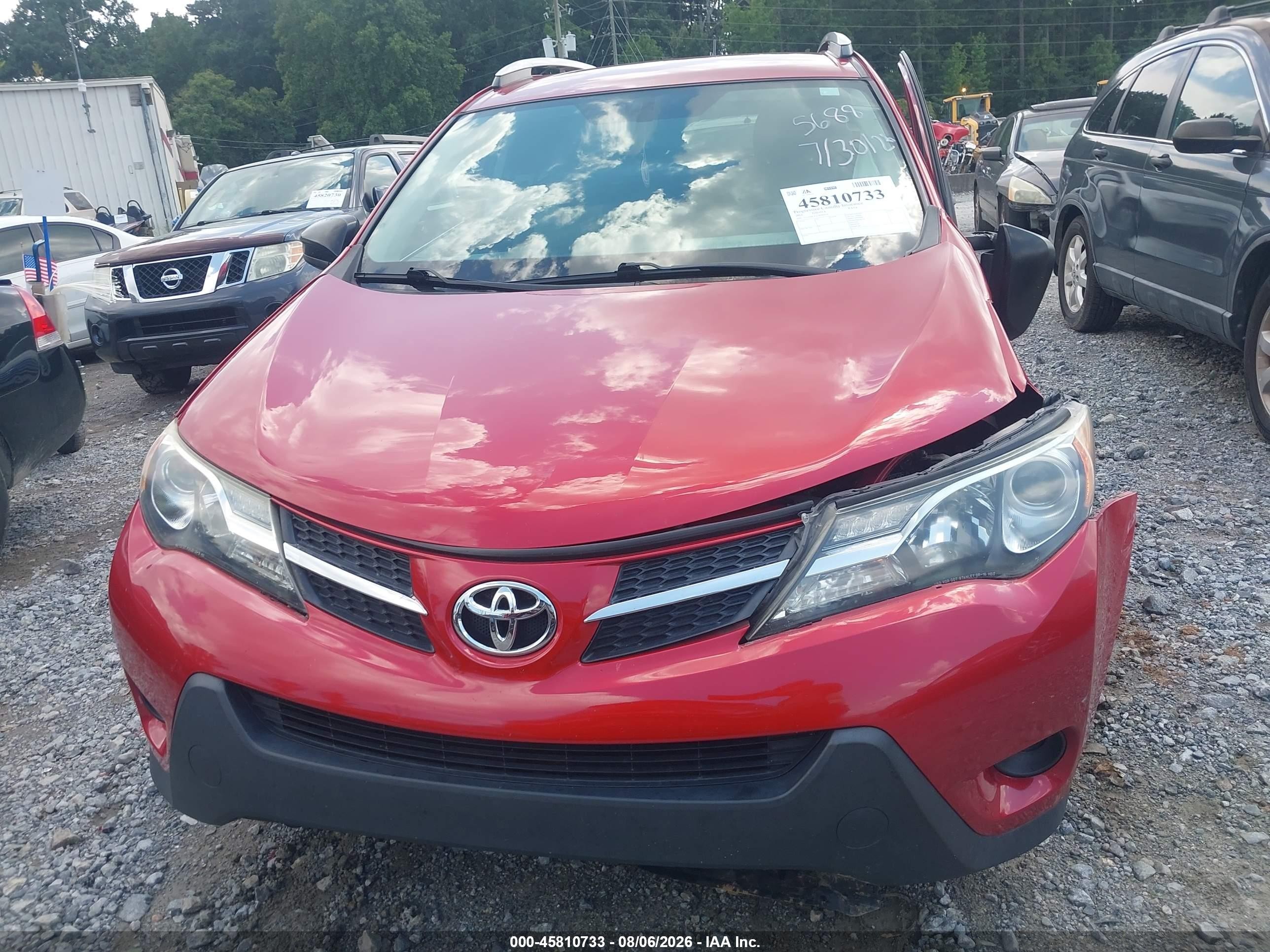 2014 Toyota Rav4 Le Красный vin: 2T3ZFREV1EW090454