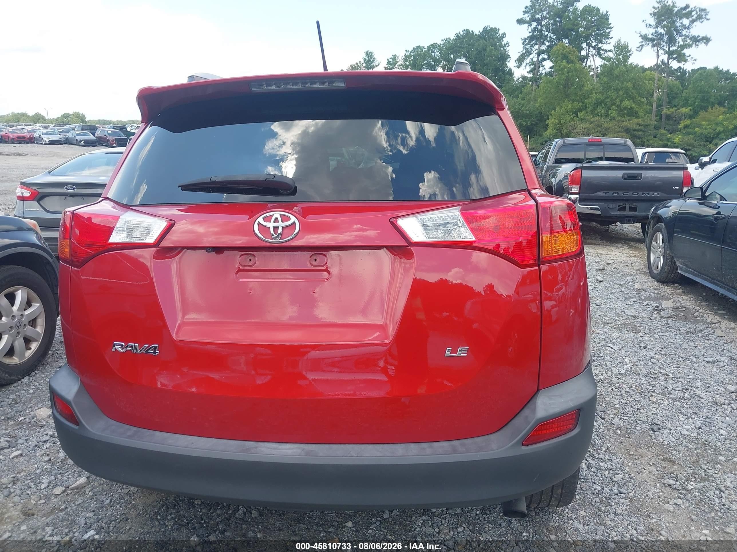 2014 Toyota Rav4 Le Красный vin: 2T3ZFREV1EW090454