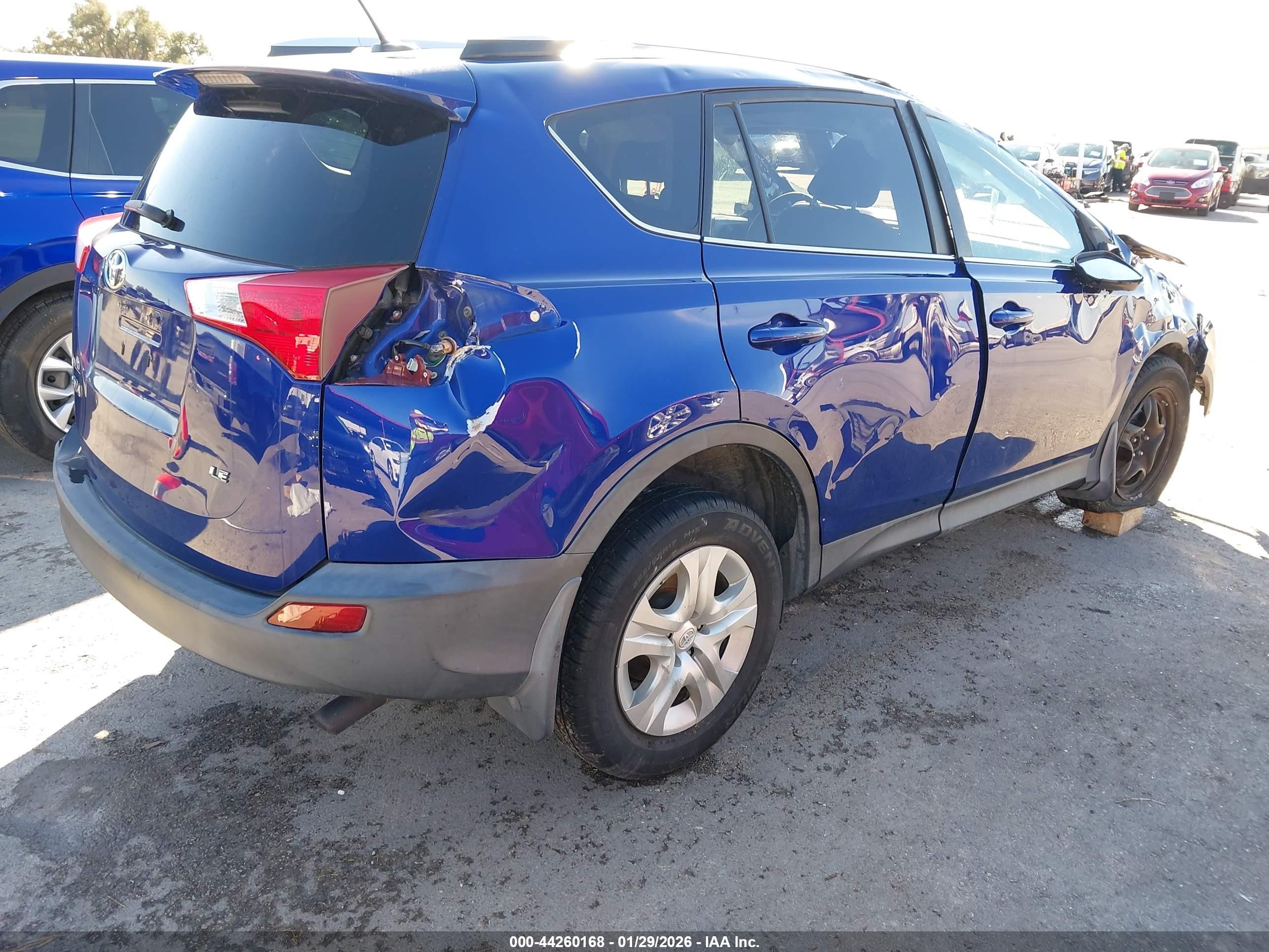 2015 Toyota Rav4 Le Blue vin: 2T3ZFREV1FW194704