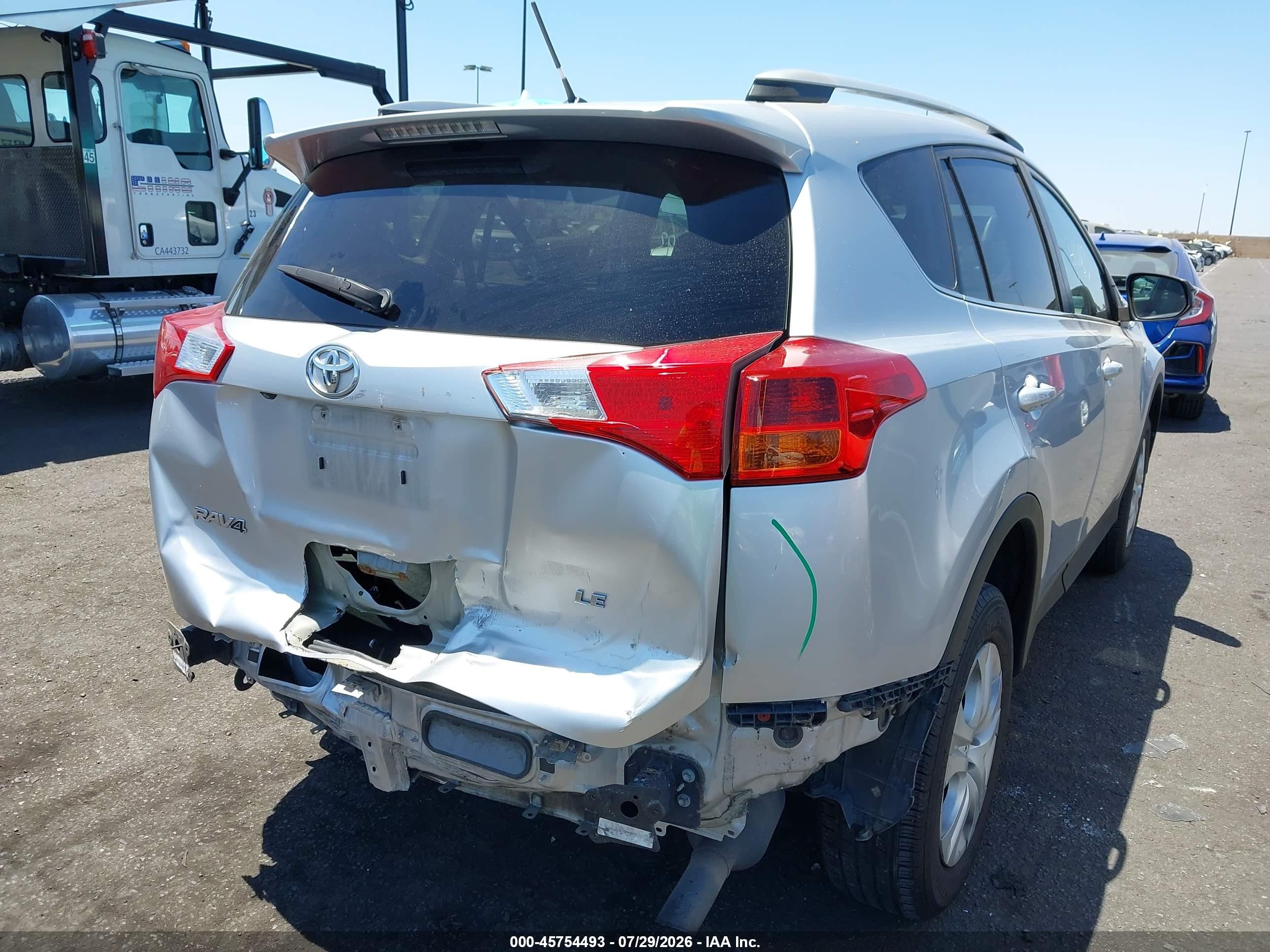 2013 Toyota Rav4 Le Silver vin: 2T3ZFREV2DW033839