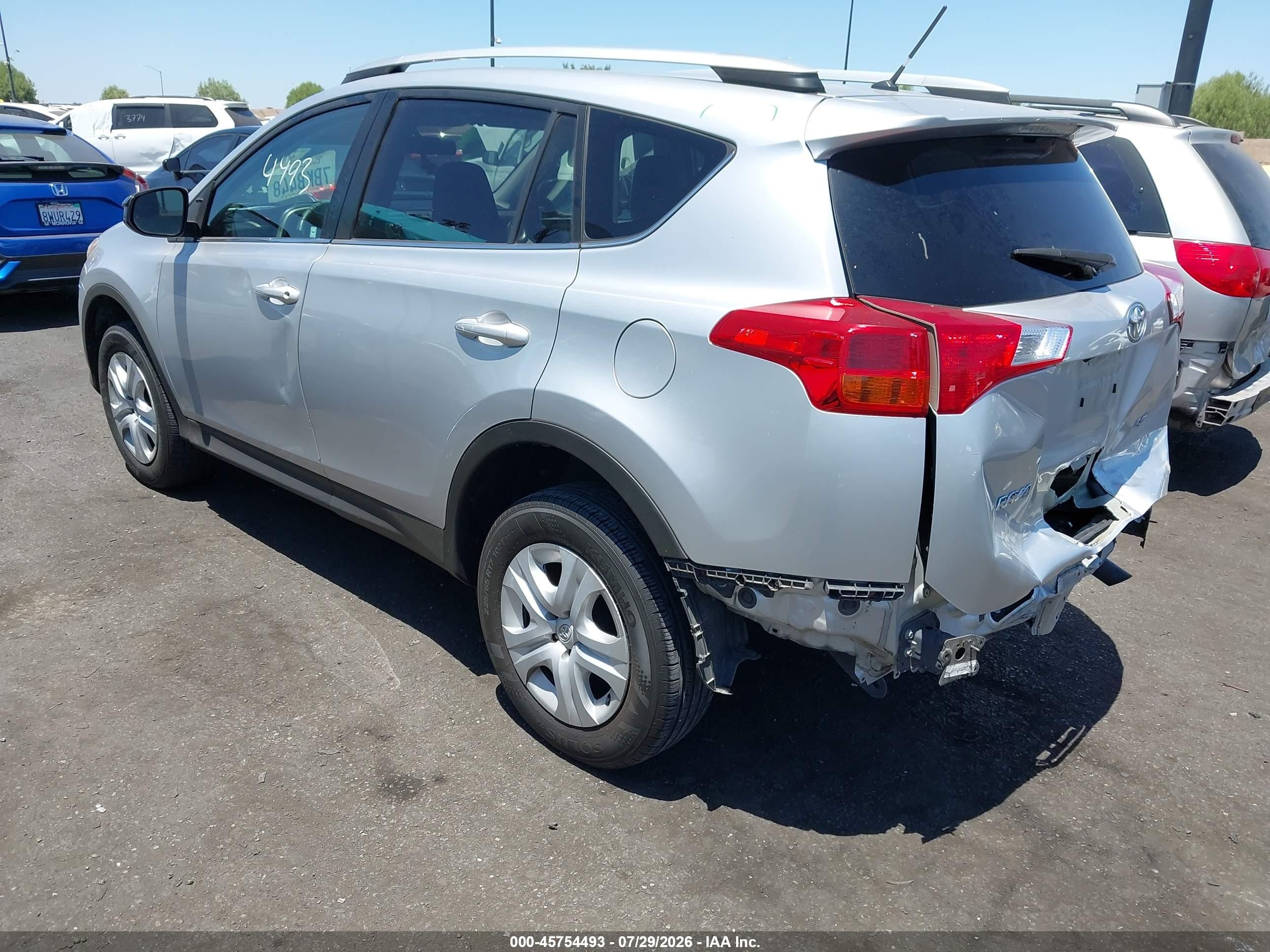 2013 Toyota Rav4 Le Silver vin: 2T3ZFREV2DW033839
