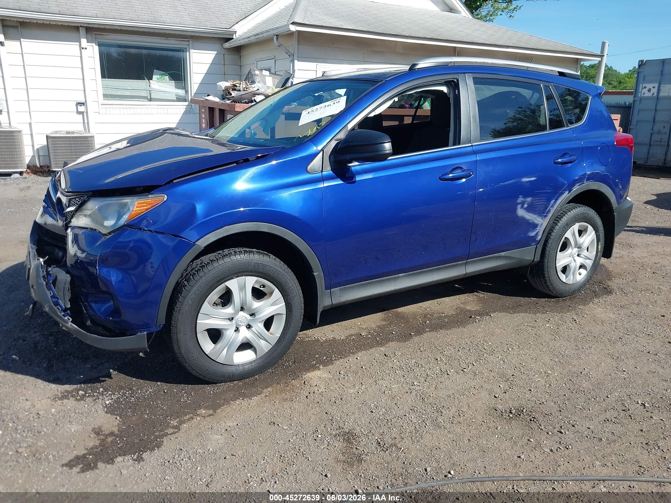 2014 Toyota Rav4 Le Blue vin: 2T3ZFREV2EW106841
